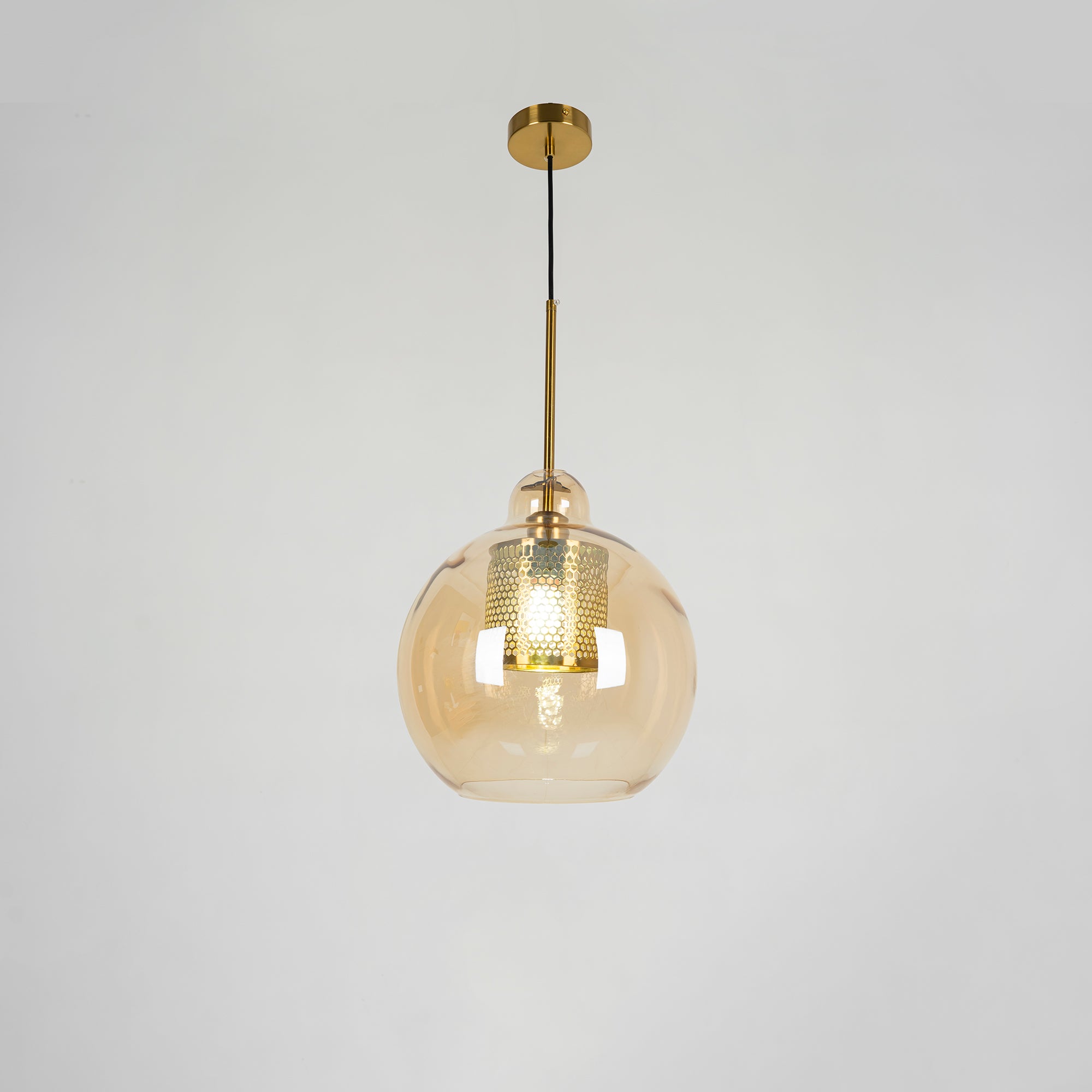Chiswick Glass Pendant Light - Modern Hanging Ceiling Lamp for Kitchen Island, Dining Room & Bedroom Lighting
