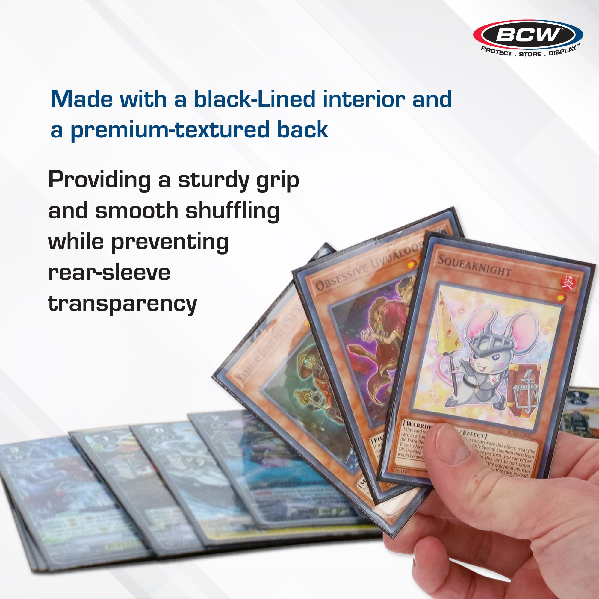 BCW Elite2 Matte Card Sleeves - 100 Pack | Anti-Glare & Textured Back | Fits Standard 2.5