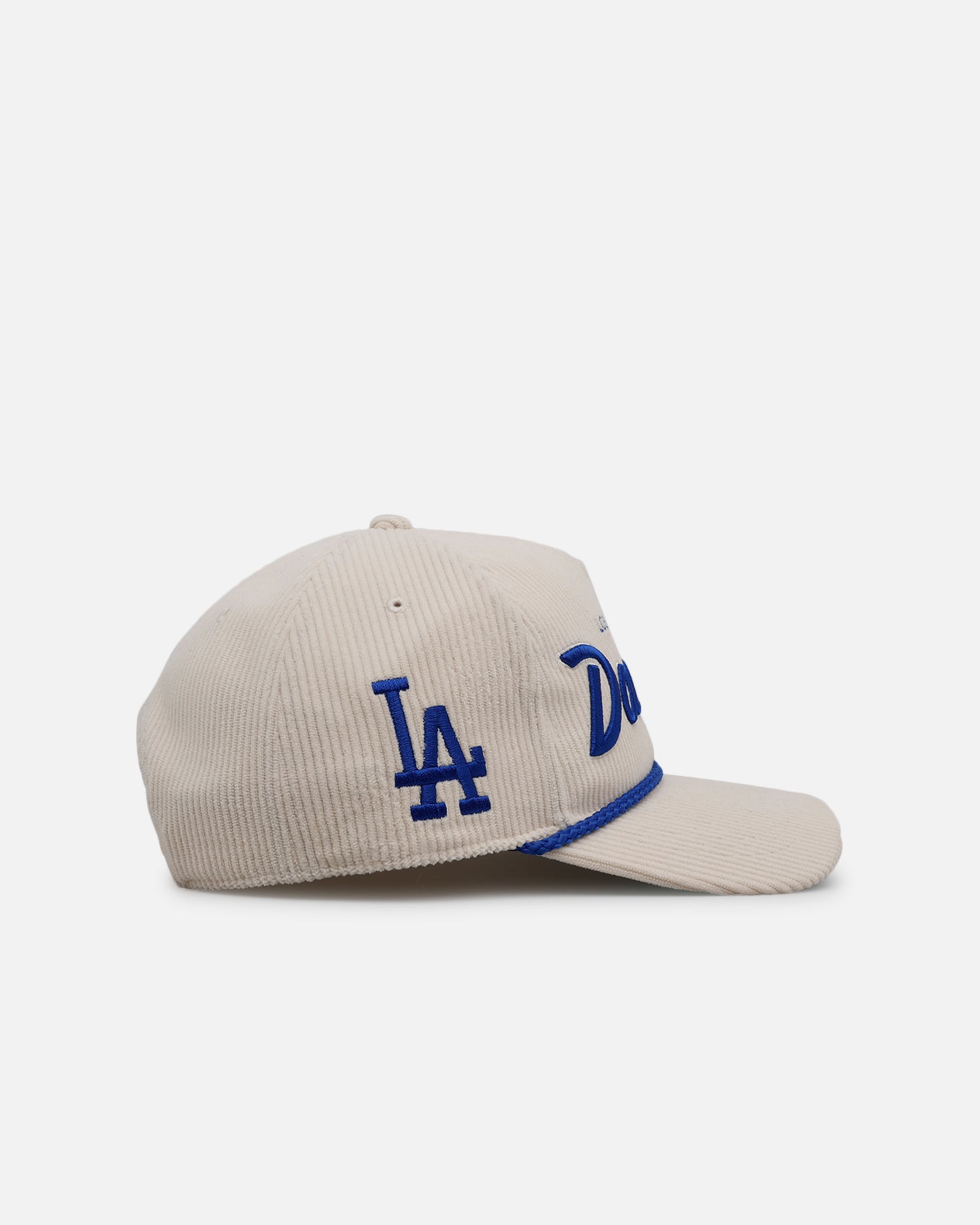 47 Brand Los Angeles Dodgers 'Natural Script' Premium Hitch Corduroy Snapback Hat - Adjustable Baseball Cap for Men & Women - Perfect for Sports Games, Casual Wear & Fan Collections