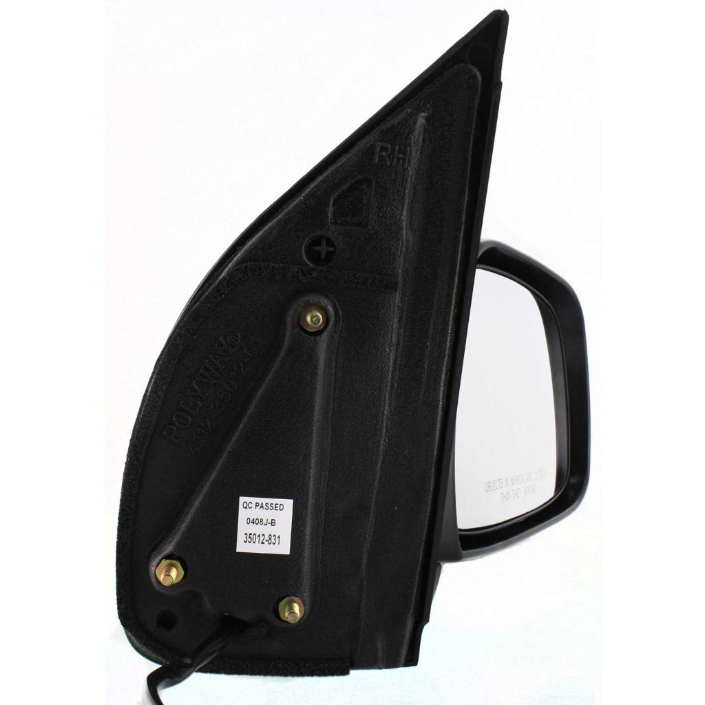 2005-2018 Nissan Frontier Passenger Side Manual Folding Power Door Mirror - Textured Black Replacement for 963019BC9B NI1321153 - Perfect for Off-Roading, Daily Commuting & Truck Upgrades