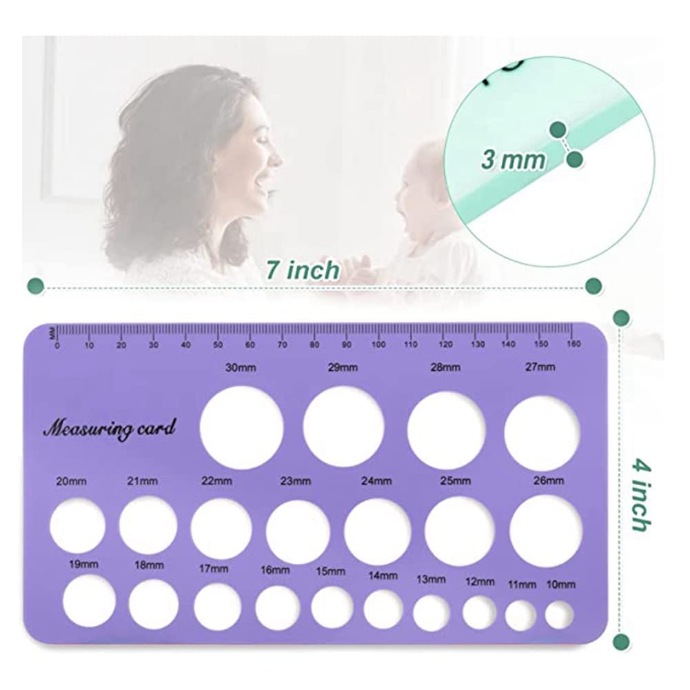**Piuryue Silicone Nipple Ruler – Accurate Flange Size Measuring Tool for Breast Pumps | Soft & Flexible Nipple Sizer | Perfect for Nursing Moms & Lactation Consultants**    *(Use Case: Ideal for measuring flange size at home, ensuring proper breast pump fit for comfortable and efficient pumping sessions.)*