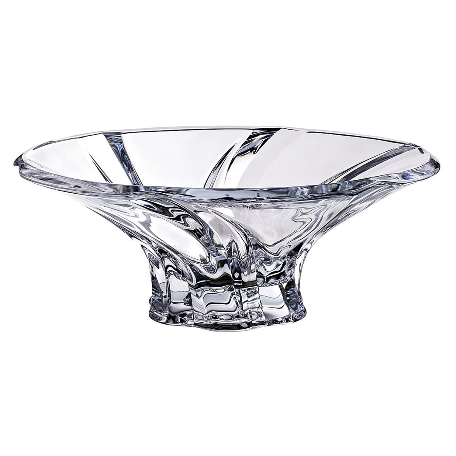 Handcrafted Modern Crystal Decorative Bowl - 12 Inch Oklahoma Collection by WORLD GIFTS | Perfect for Home Décor, Centerpiece, and Gift Giving