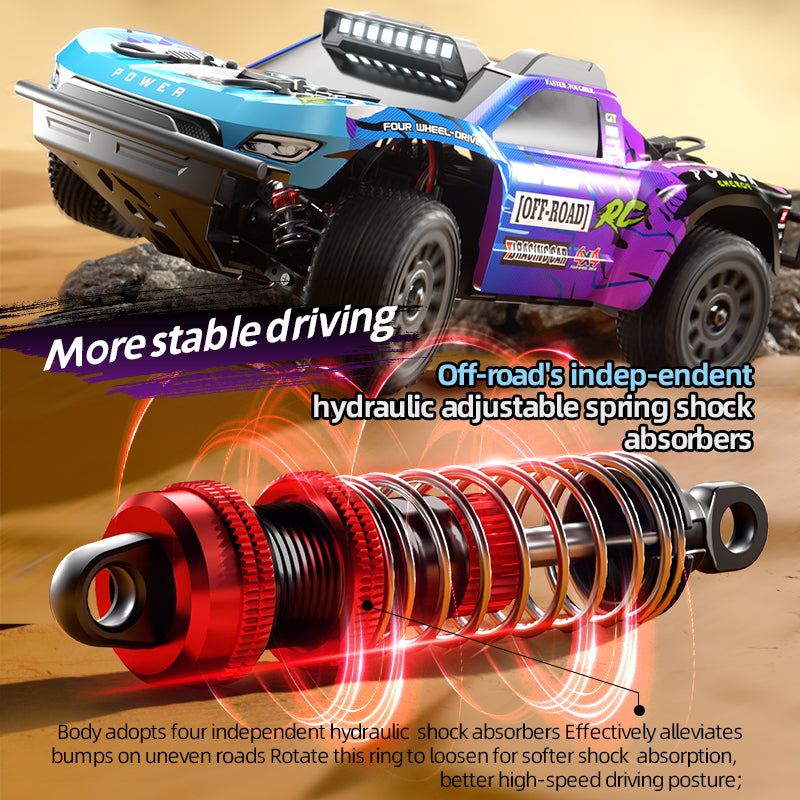 JJRC Q130C Pro 1/12 Scale 4WD Brushless RC Short Course Truck - 40km/h High Speed, Full Proportional Control for Off-Road Racing & Backyard Bashing