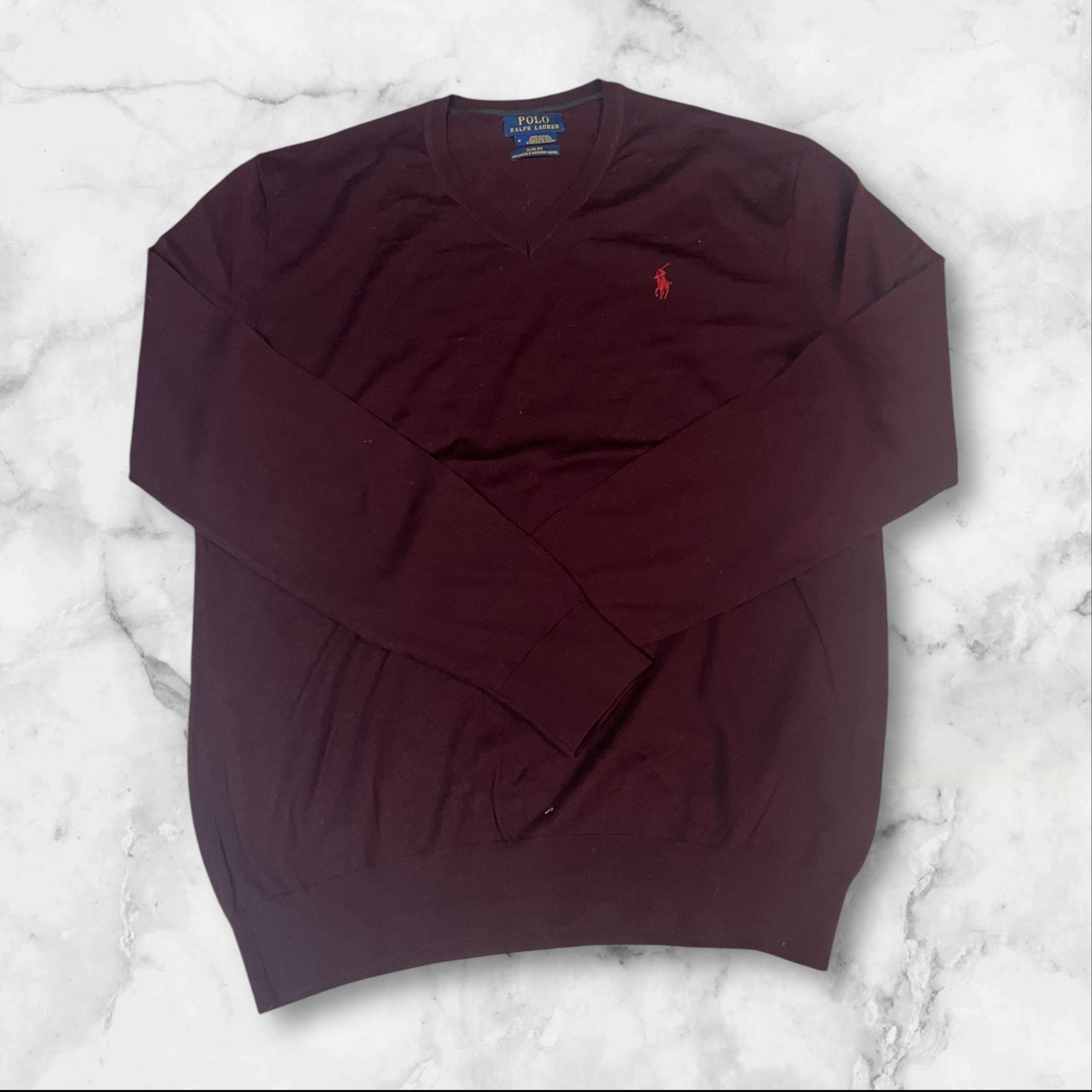 Vintage Polo Ralph Lauren Men's Merino Wool Pullover Sweater M Size 1597 - Classic Comfort for Casual Wear & Winter Layering