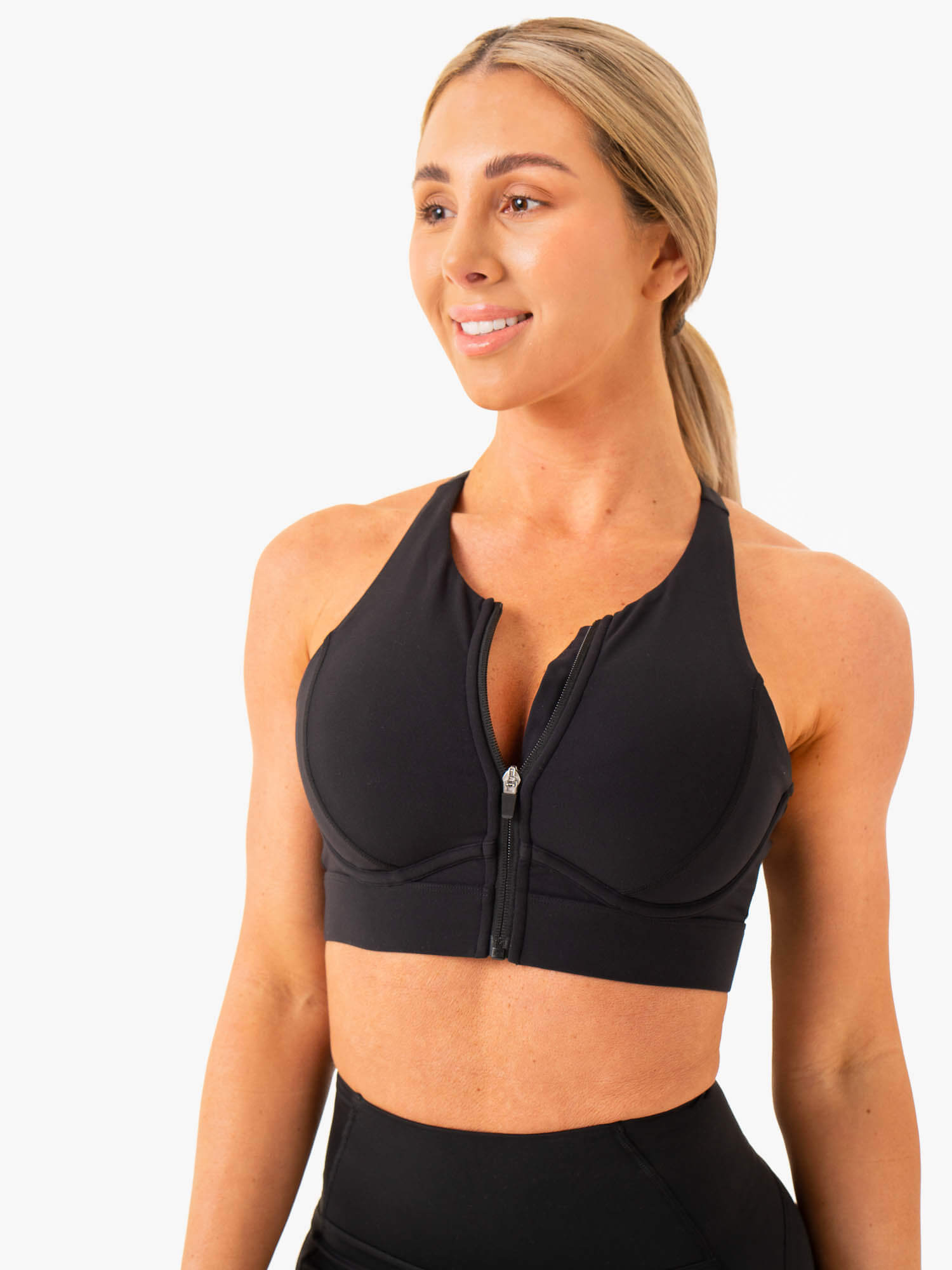 High Impact Sports Bra for Women - Supportive & Breathable Black Workout Top for Running, Gym & High-Intensity Training