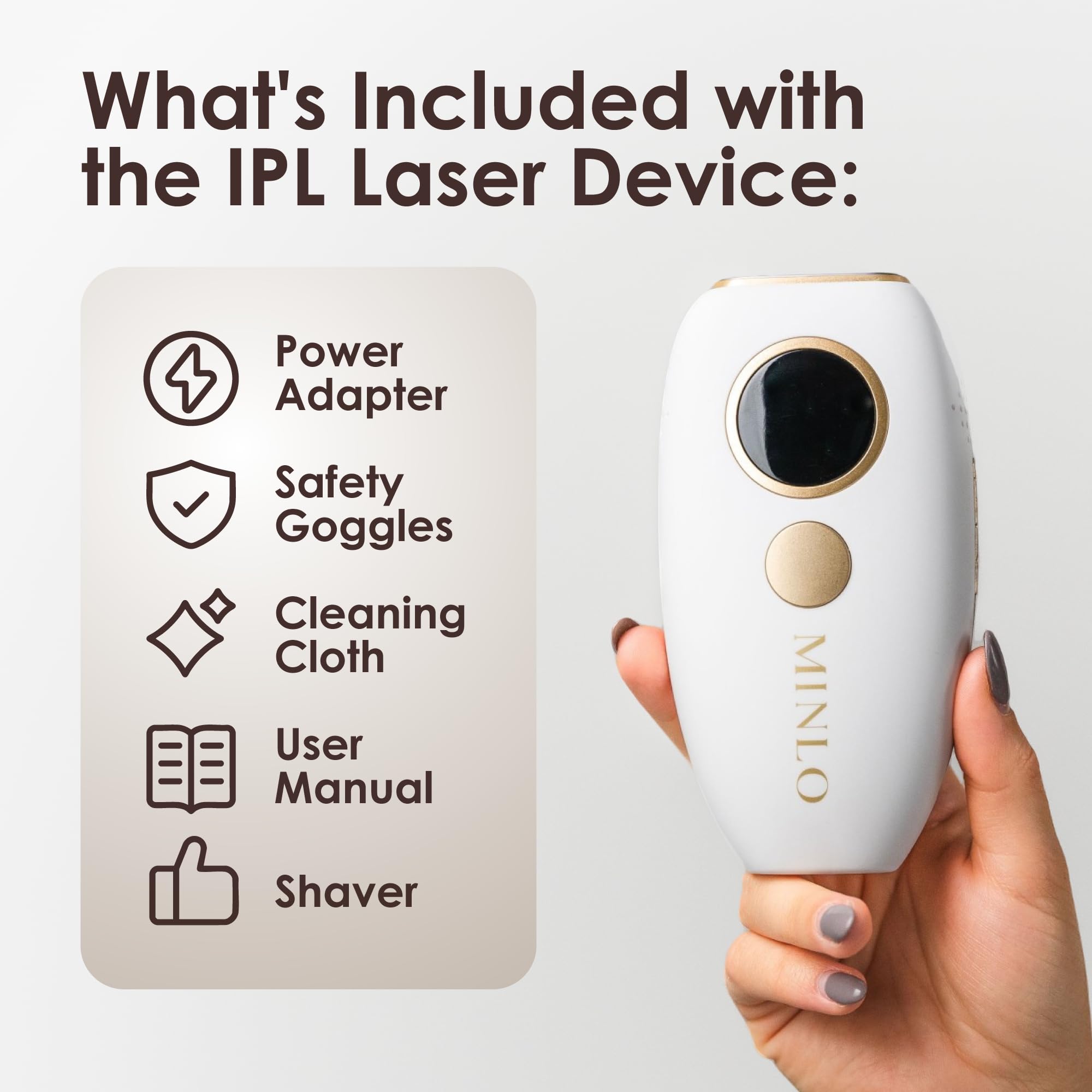 Best At-Home IPL Laser Hair Removal Device for Men & Women | Painless Permanent Hair Remover with Ice-Cooling Technology for Arms, Back, Legs, Bikini Line & Full Body | Safe for Sensitive Skin | Perfect for Smooth Skin & Confidence Boost