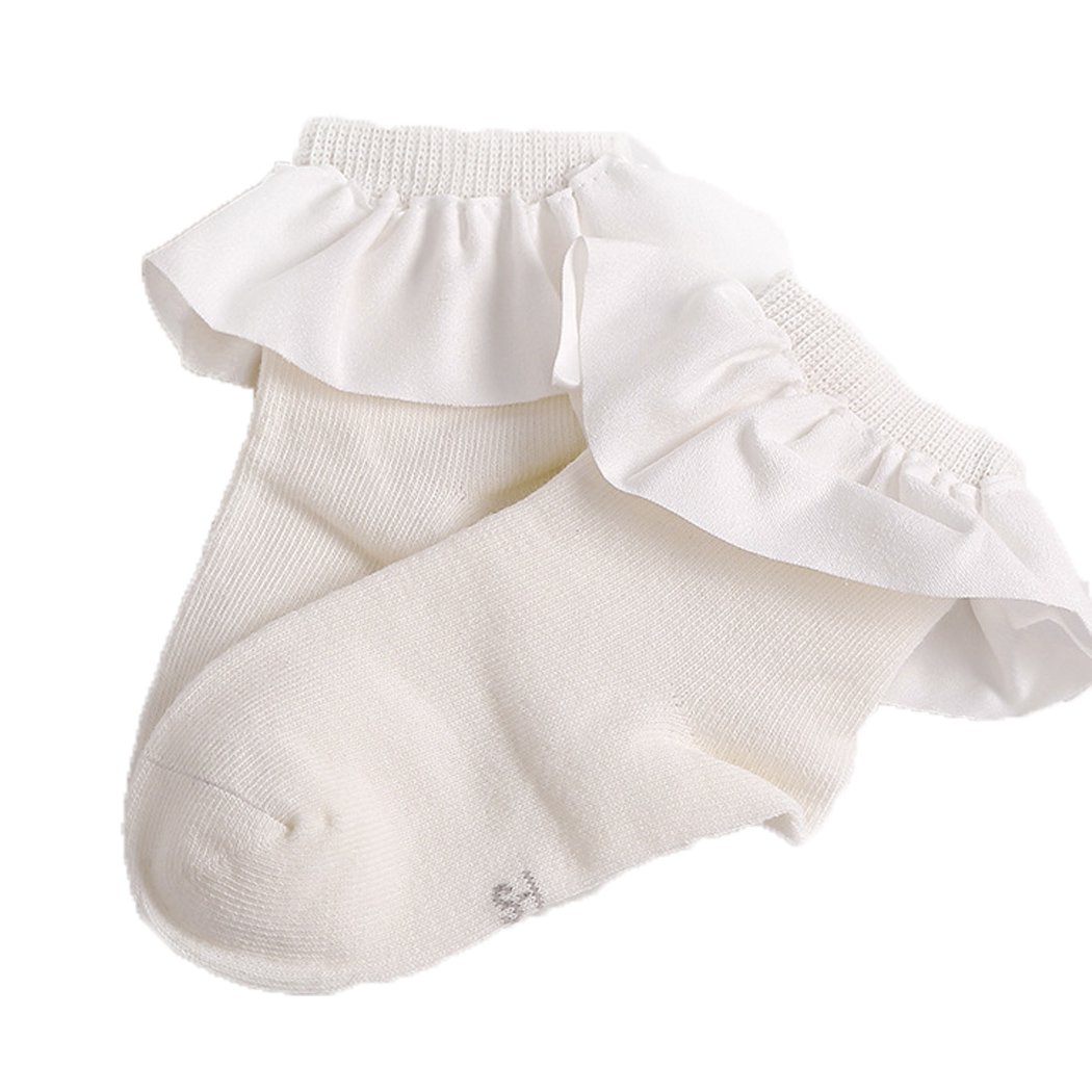 **Colorful Baby Socks for Toddler Girls - Soft Princess Ruffles Short Socks - Perfect for Playtime, Parties & Everyday Wear**