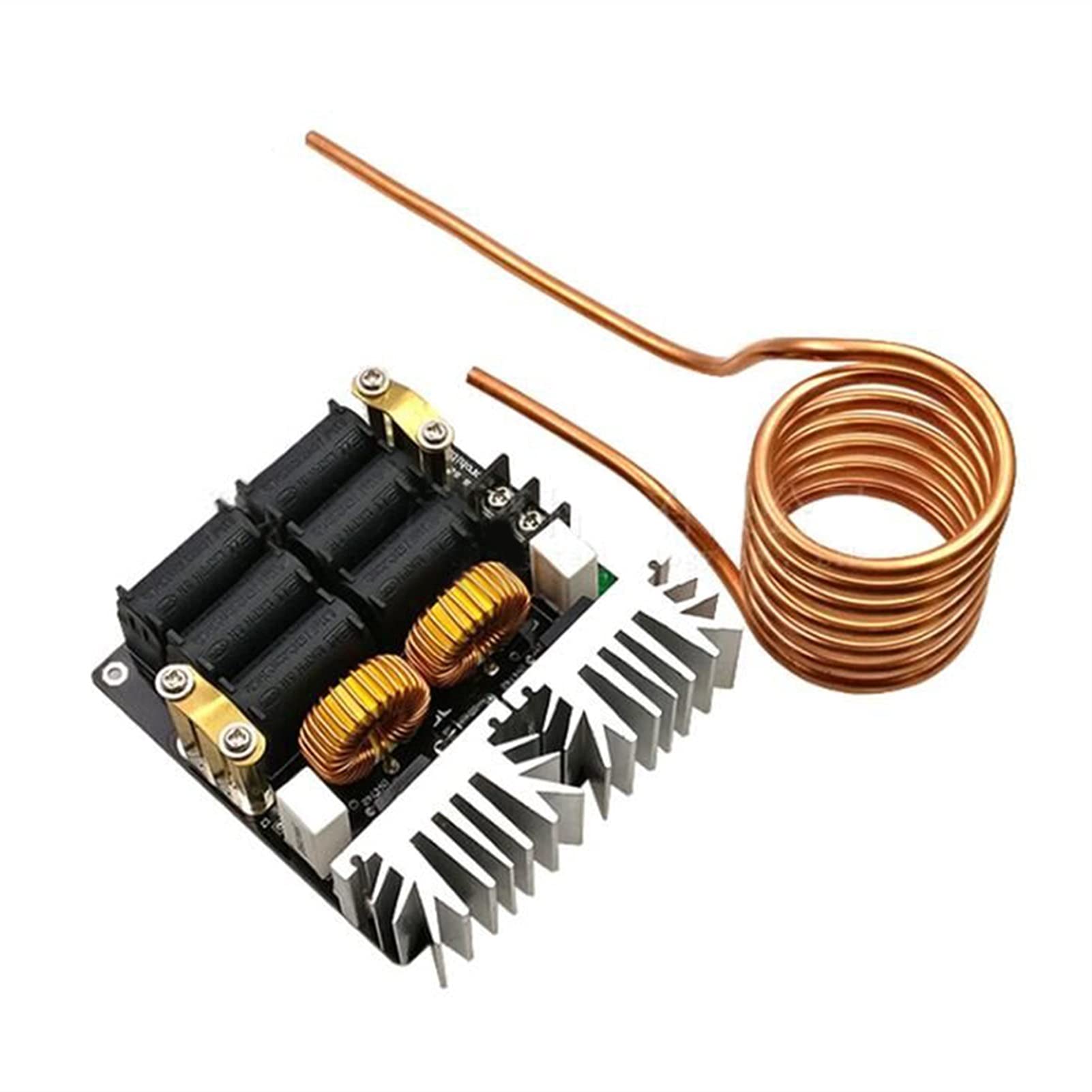 1000W 20A ZVS Flyback Driver Capacitor Kit with Low Voltage Induction Heating Board - Power Supply Module for DIY Electronics Projects, Heater Coil Repair, and Induction Heating Experiments