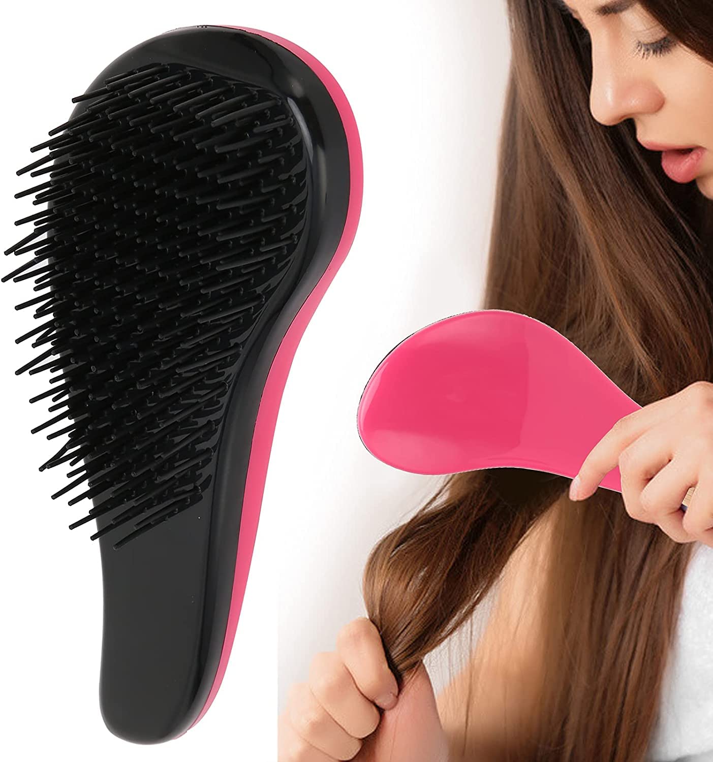 BOXO Detangling Hair Brush for Curly, Straight, Wet & Dry Hair - Gentle Knot Remover for Adults & Kids - Perfect for Shower, Styling & Daily Hair Care (1 Pack)
