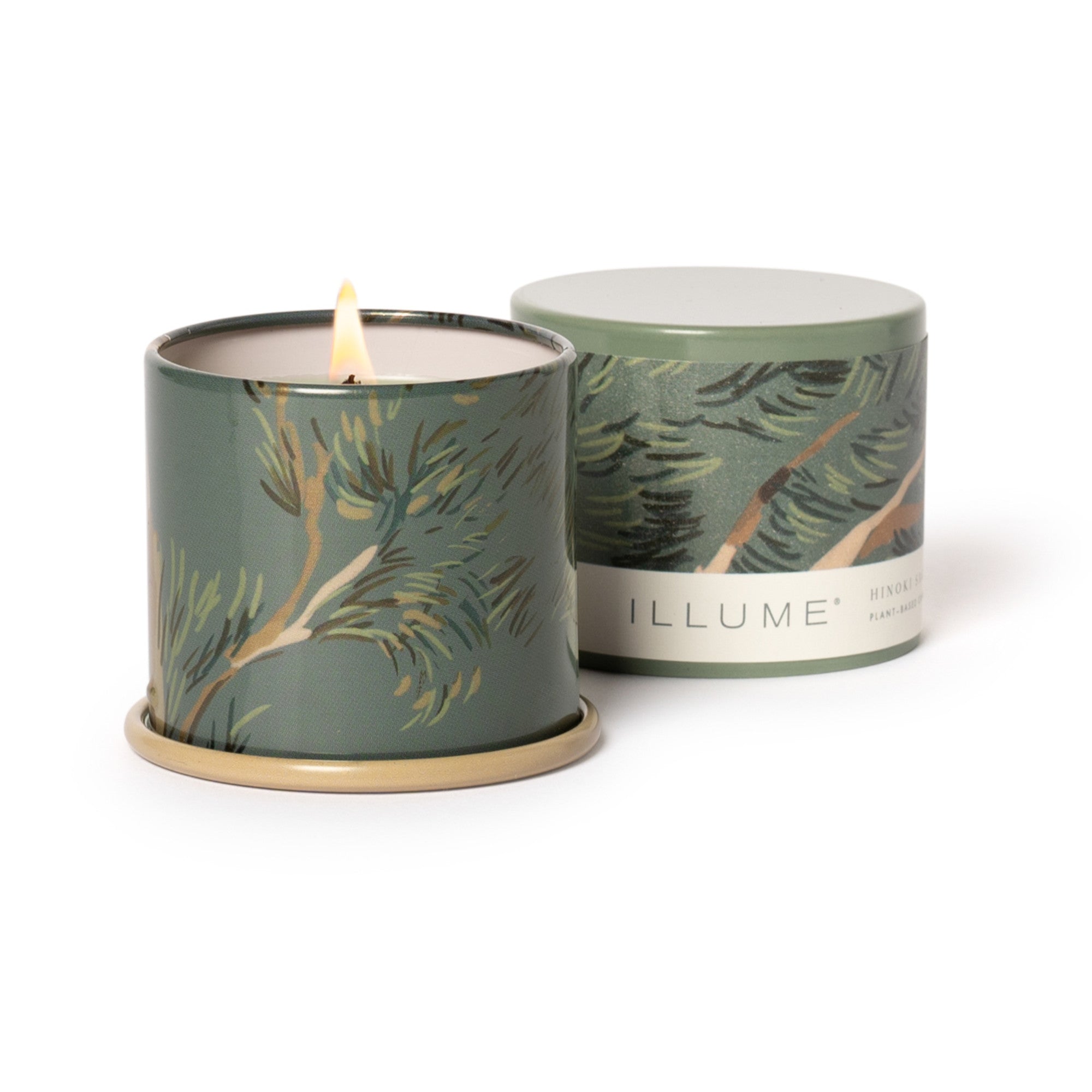 Hinoki Sage Scented Soy Wax Candle in Tin - Aromatherapy for Relaxation & Home Decor - Perfect for Bathroom, Bedroom, and Meditation Spaces
