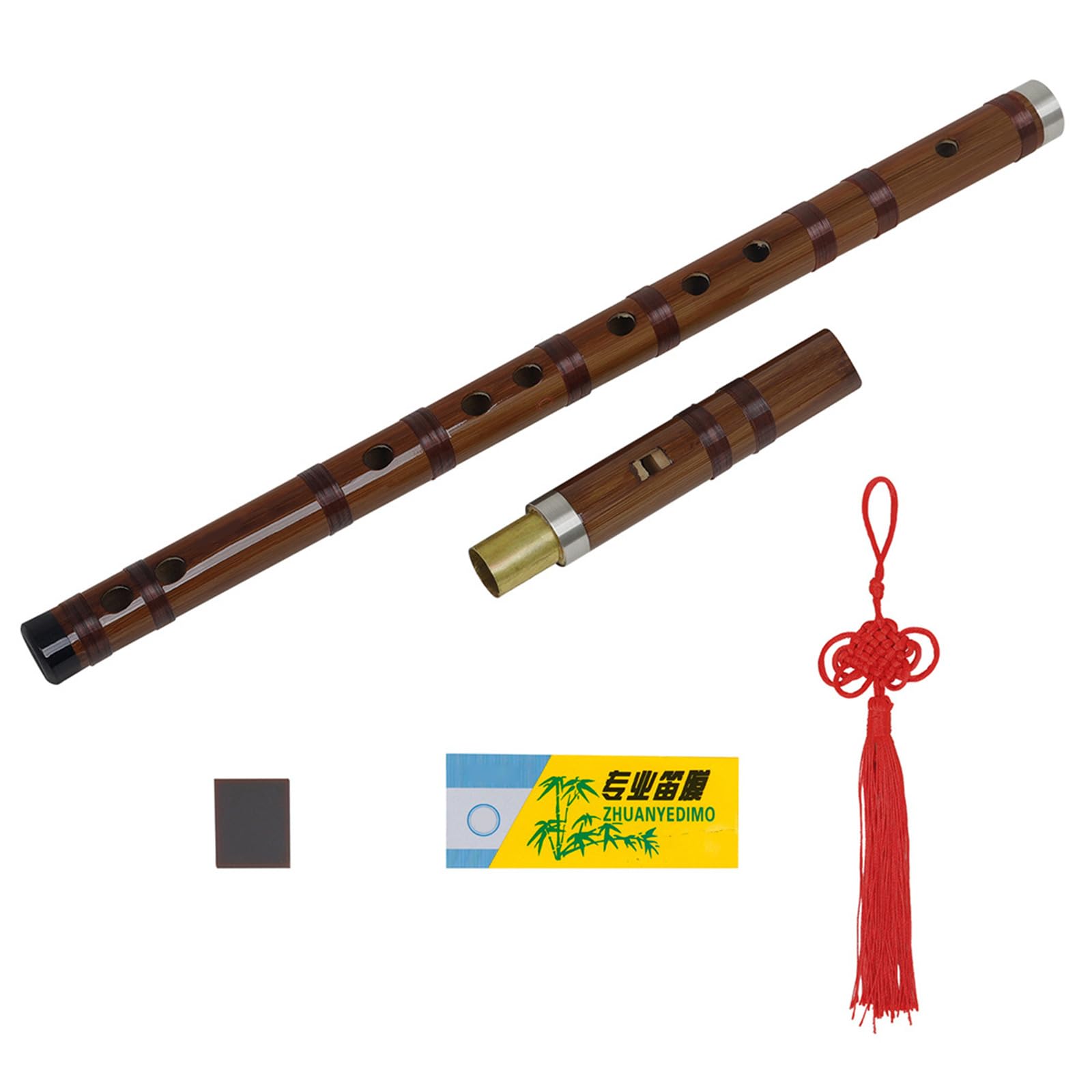 Chinese Detachable Bamboo Wind Flute - Traditional Wooden Musical Instrument, Portable Dizi for Beginners & Professionals - Perfect for Meditation, Yoga, Folk Music & Cultural Performances