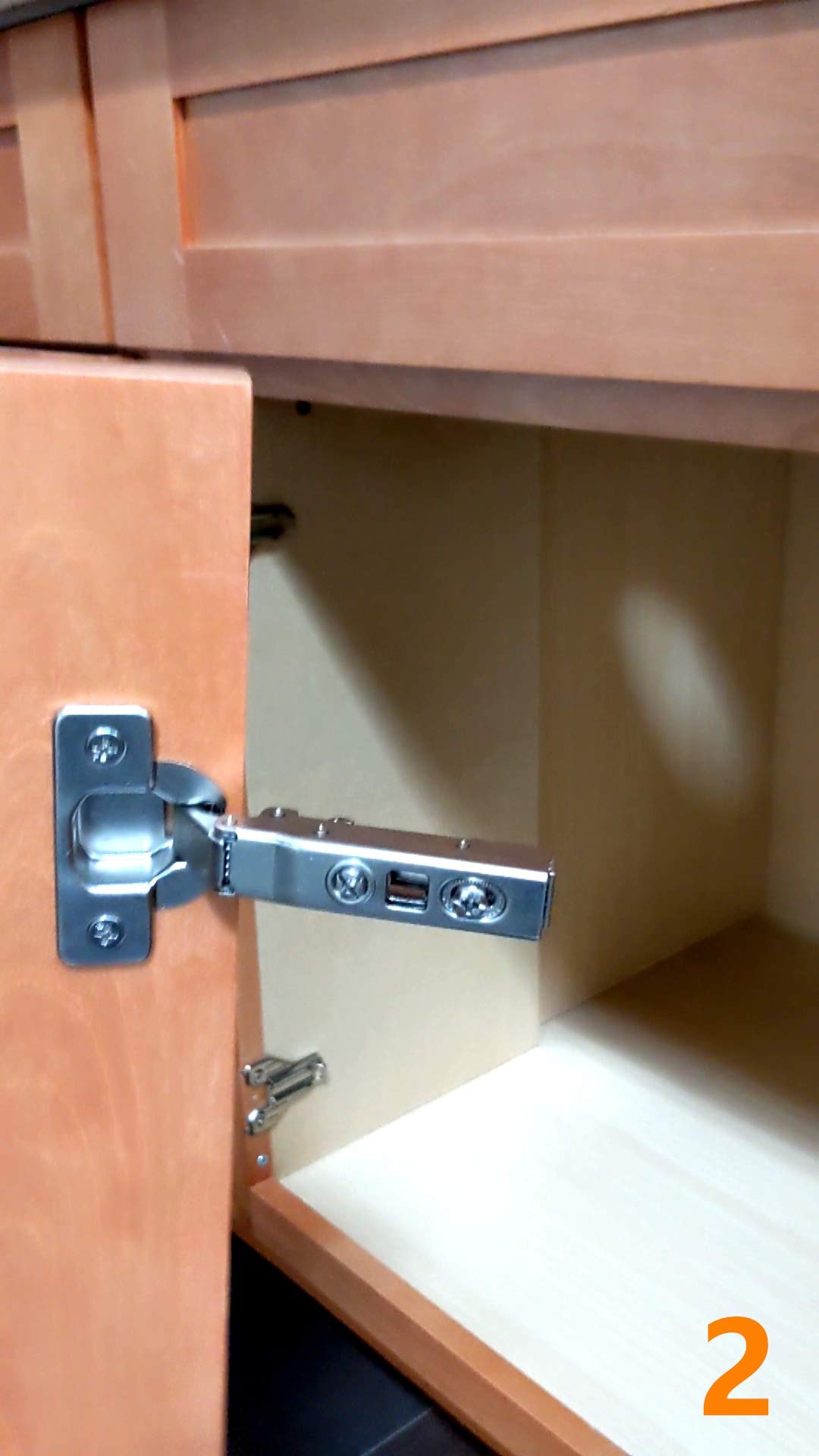 2-Piece Soft Close Clip-On Hinges 105° Self-Closing for Frameless Cabinets - Full Overlay with Mounting Plates & Premium Screws (1 Pair) - Durable Kitchen Cabinet Hardware for Seamless Cabinet Doors
