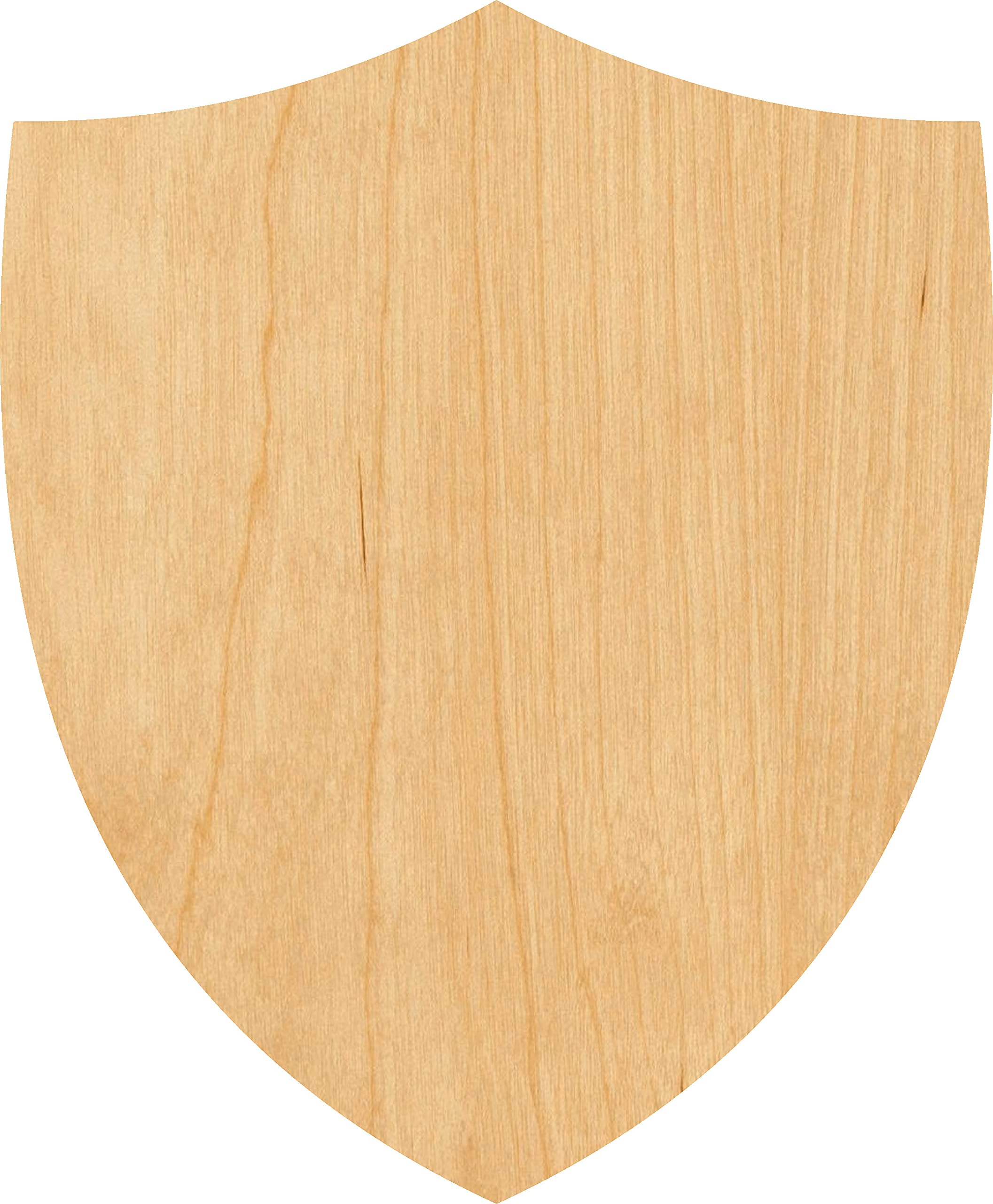 Laser Cut Wood Shield Shape - 2 Inch DIY Craft Supplies for Scrapbooking, Home Decor, and Woodworking Projects