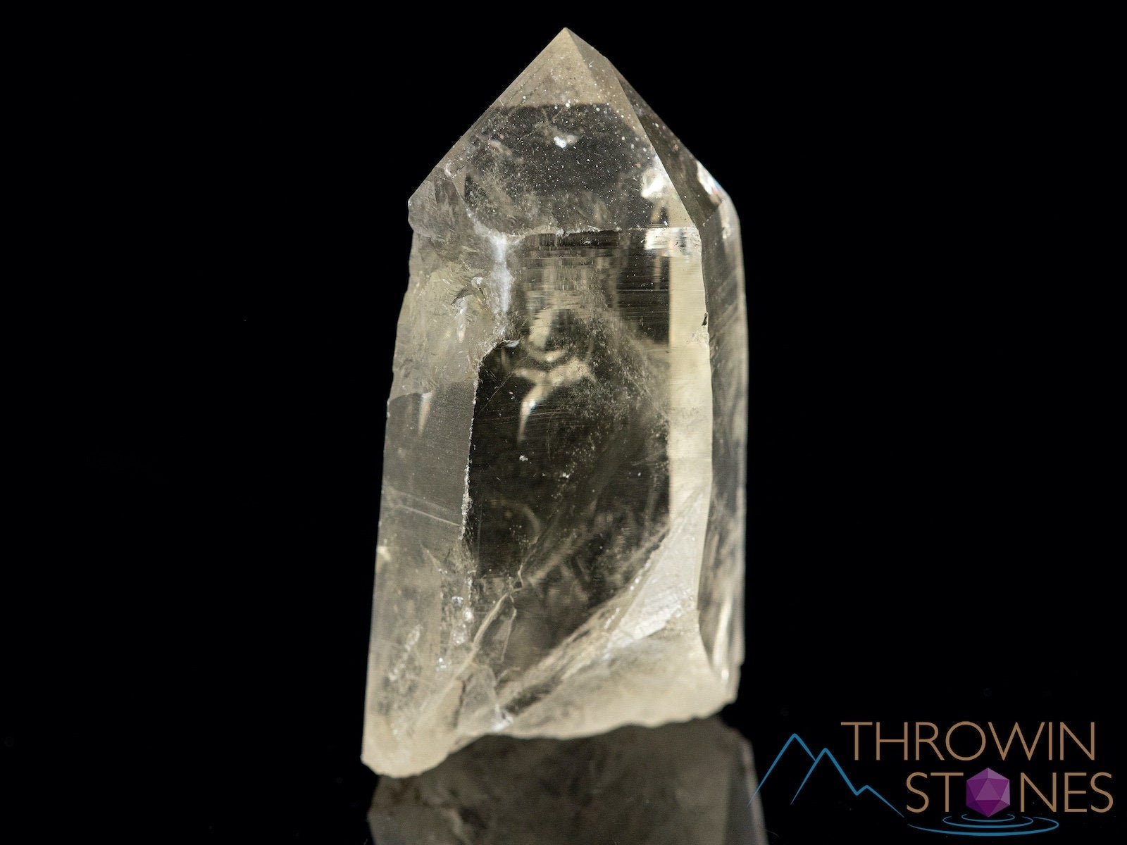 Natural Citrine Crystal Point with Pyrite Phantom - Raw Healing Stone, November Birthstone, Home & Office Decor, Spiritual Gifts - Perfect for Meditation, Reiki, Feng Shui & Crystal Collections
