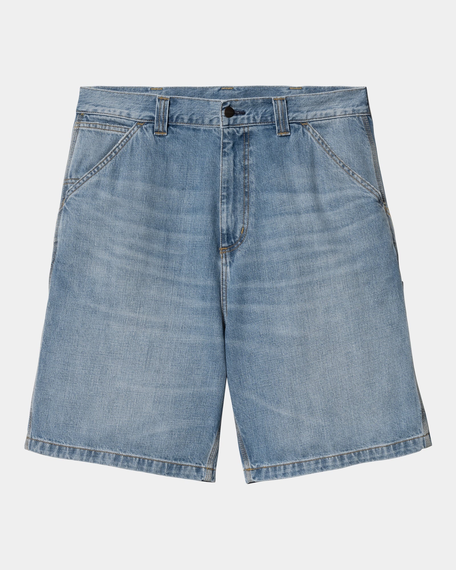 OG Single Knee Distressed Denim Shorts for Men - Vintage Washed Blue Jeans | Casual Streetwear, Summer Outfits, Beach & Party Wear