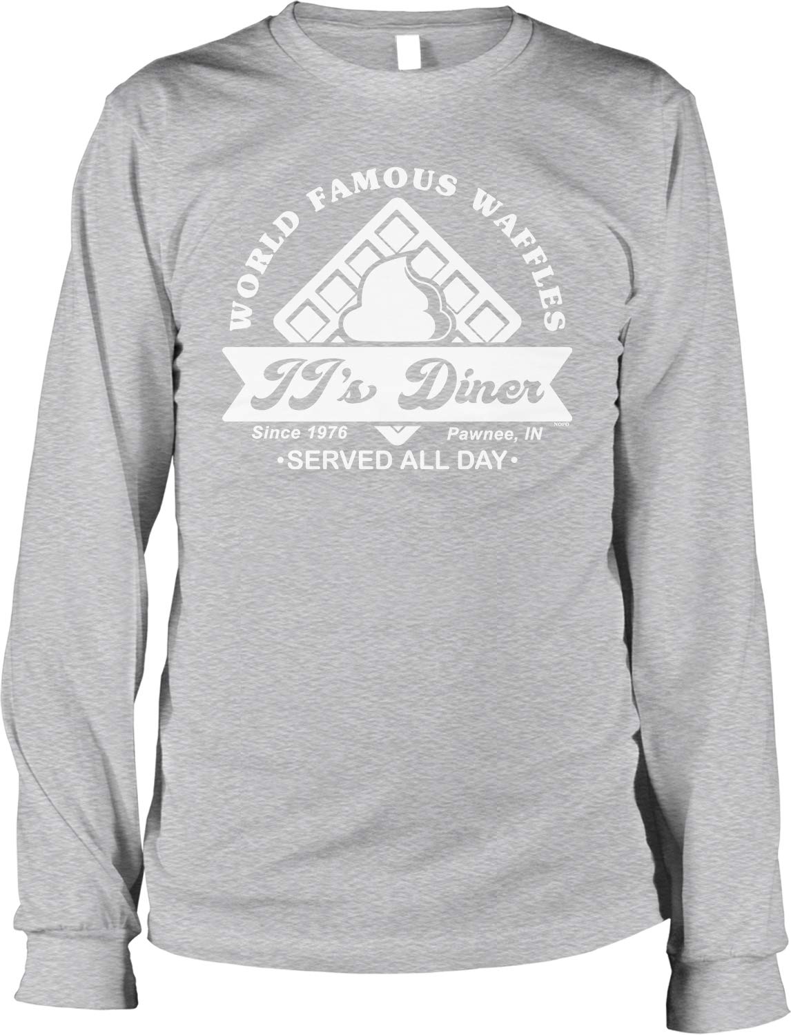 JJ's Diner World Famous Waffles Men's Long Sleeve T-Shirt - Comfortable Cotton Crewneck Top for Casual Wear & Fan Gifts