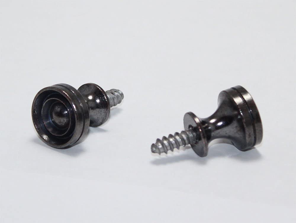 Vintage Bronze Piano Desk Knobs with Wood Screws - 1 Pair (2 Pieces) - Furniture Hardware Replacement for Drawers, Cabinets & Antique Restoration