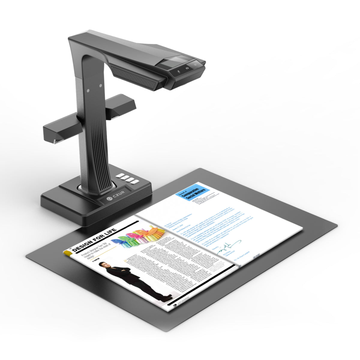 CZUR ET16 Plus 16MP Smart Book & Document Scanner - High-Speed Scanning for Books, Photos, Receipts | Perfect for Office, Library & Home Use
