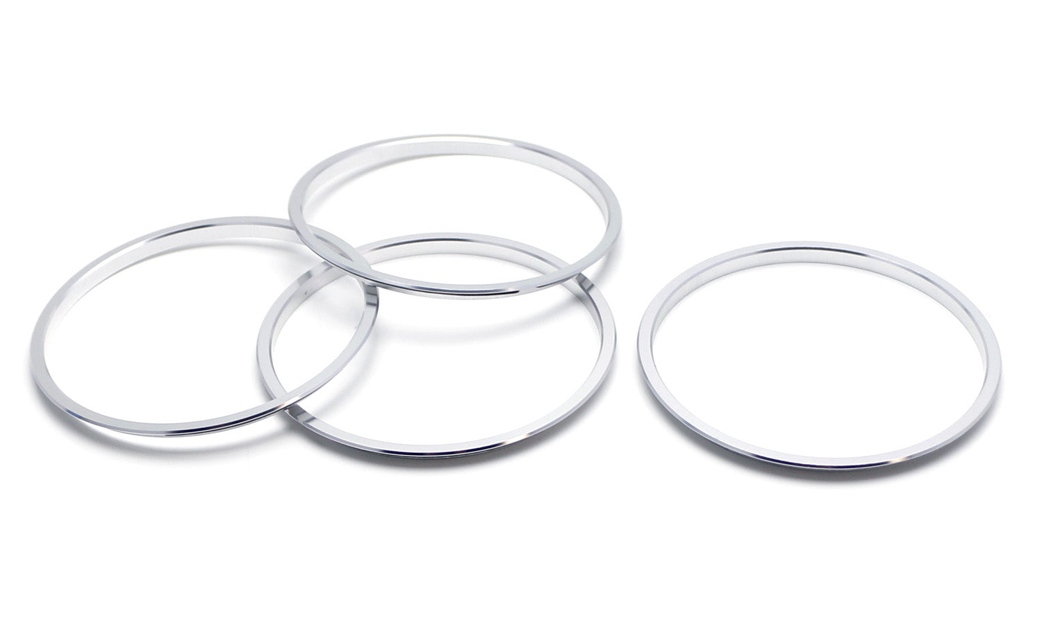 4-Piece Silver AC Vent Trim Rings for 2016-2023 Toyota Tacoma - Chrome Interior Decoration & Dash Accessories for Car Customization & Style Upgrade