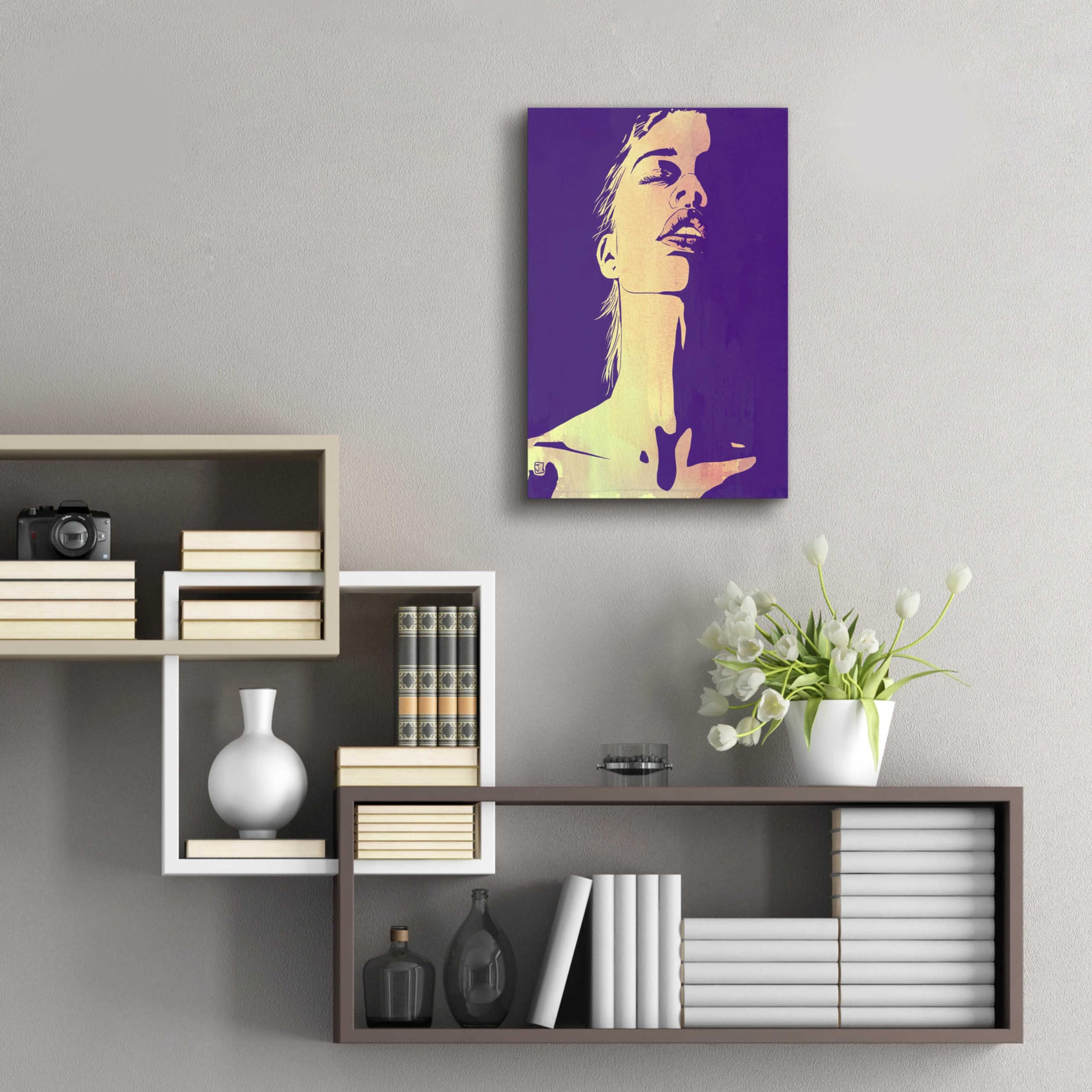 Epic 'Neck' Acrylic Glass Wall Art by Giuseppe Cristiano - 16x24 Inches Modern Abstract Painting for Living Room, Bedroom & Office Decor