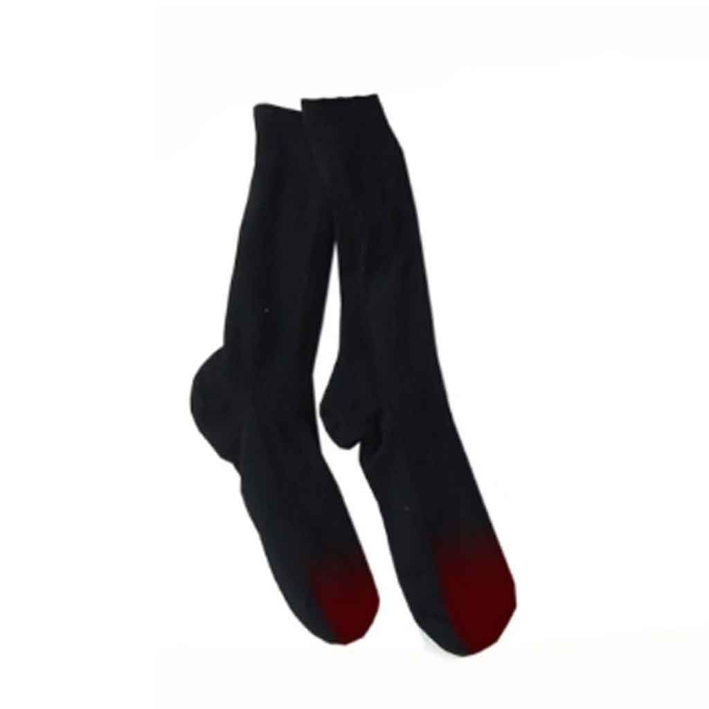 PDGJG Adjustable Temperature Electric Heated Socks - Thermal Winter Warm Cotton Socks for Cold Feet Relief - Perfect for Outdoor Activities, Hiking, and Winter Sports