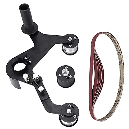 Angle Grinder Belt Sander Attachment Adapter - M10 Cast Iron Sanding Support Tool for Pipe & Tube Polishing | DIY Woodworking & Metalworking Projects