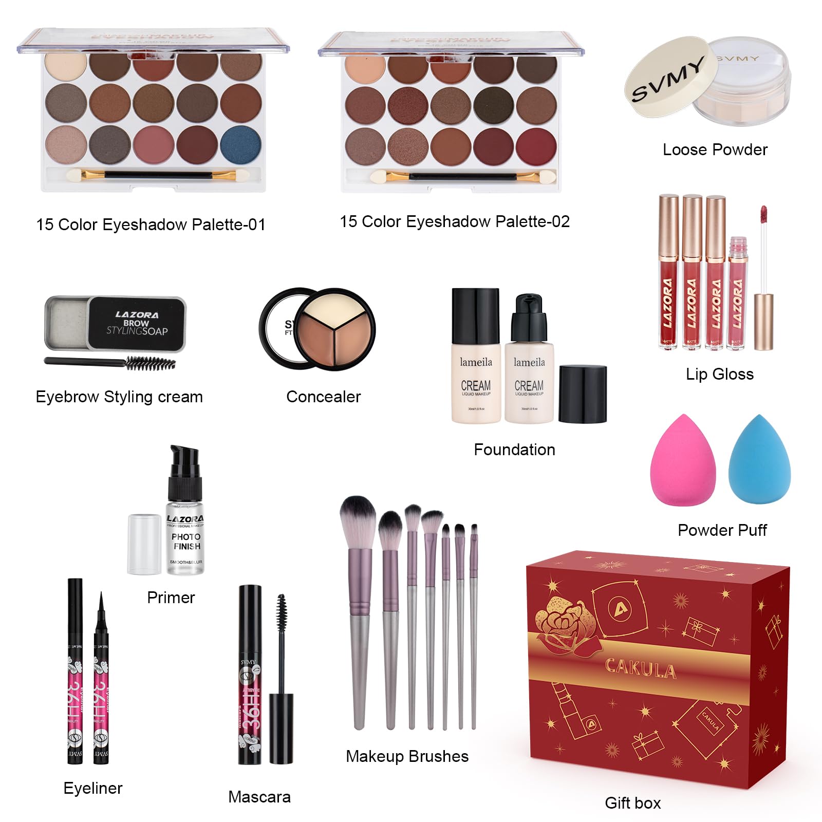 **Professional Makeup Kit for Women & Teens - Complete Cosmetic Set with Eyeshadow, Lipstick & Brushes - Perfect Gift for Girls Ages 10-12, Ideal for Parties, School Events & Daily Beauty Routine**