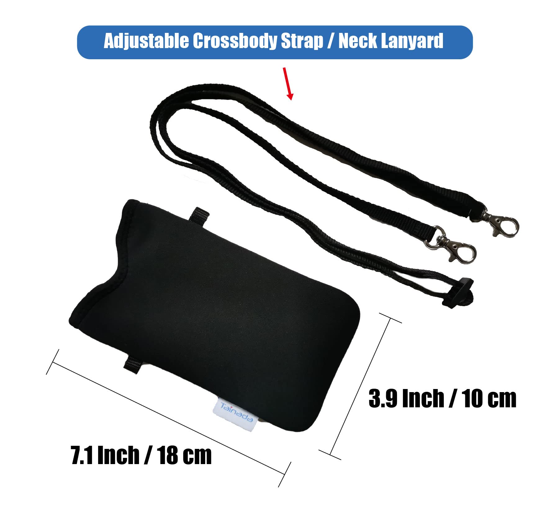 Waterproof Neoprene Phone Pouch Case with Adjustable Crossbody Strap & Neck Lanyard - Compatible with iPhone 16/15/14 Pro Max, Samsung S25/S24+/S24/S23+/A54, Google Pixel 9, Moto G - Perfect for Running, Hiking, Travel & Outdoor Activities (Starry Night Design)
