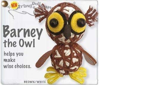 Barney the Owl Original Handmade String Doll Keychain Clip - Cute Owl Plush Toy for Backpacks, Bags & Keys | Perfect Gift for Kids & Animal Lovers