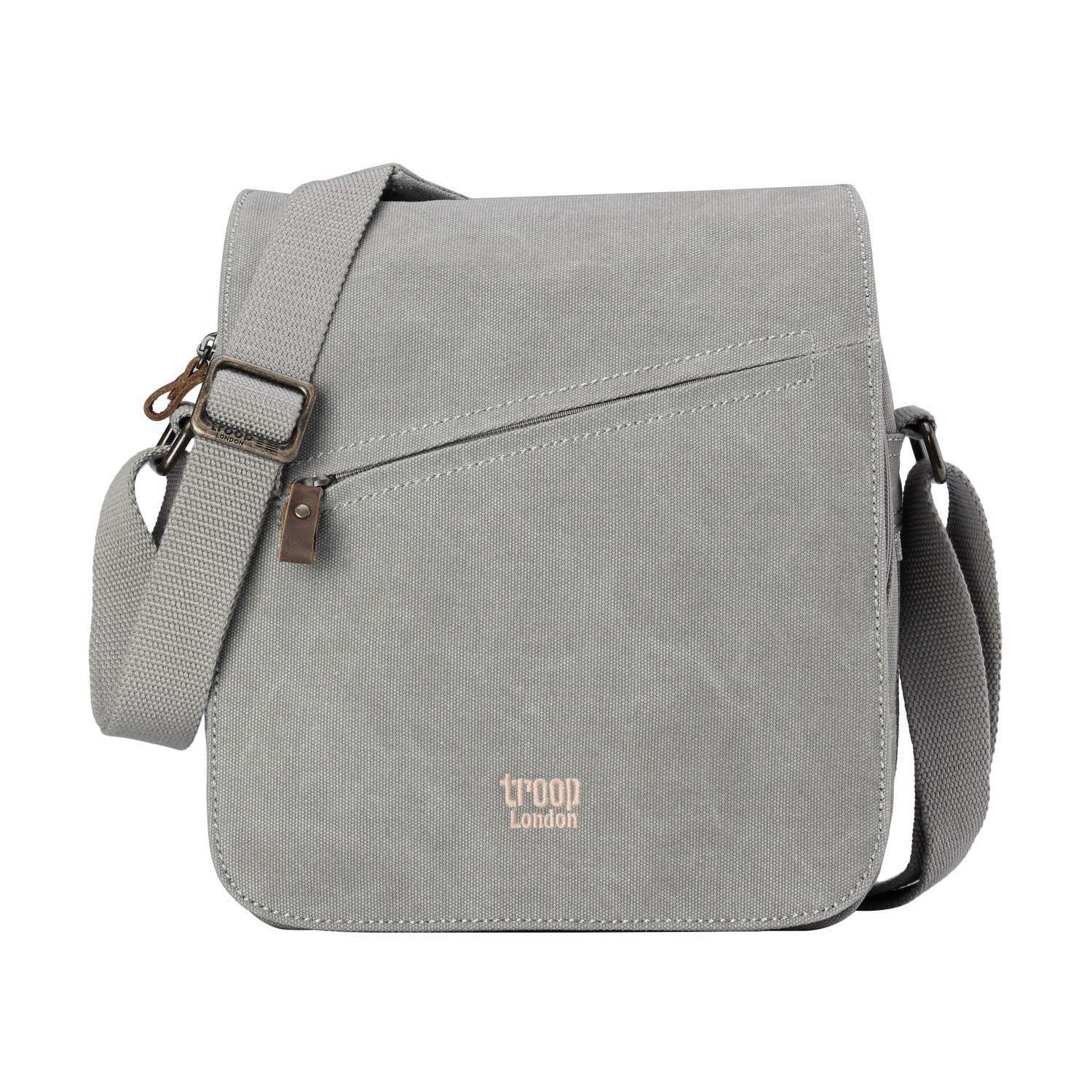 Troop London Classic Canvas Crossbody Bag for Men & Women - Stylish & Durable Shoulder Bag for Travel, Work & Everyday Use