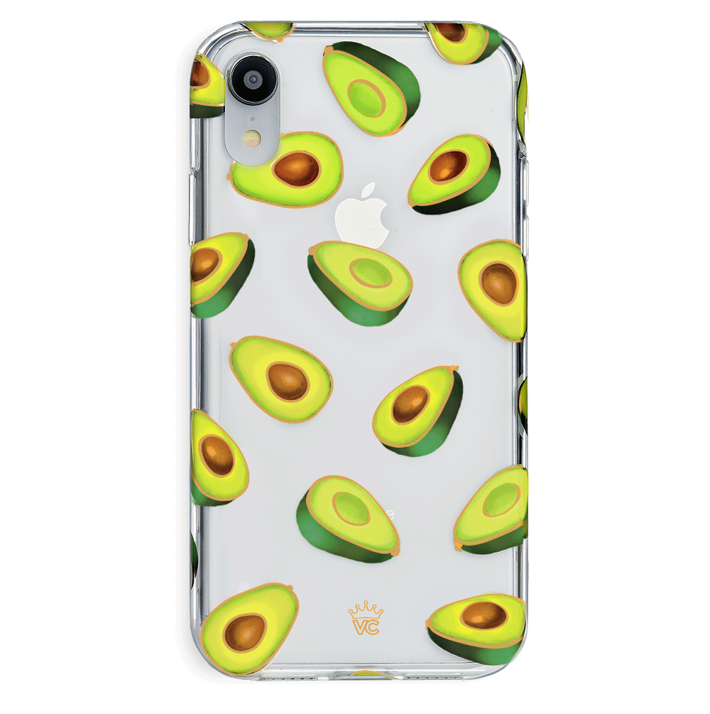 Premium Clear iPhone Case with Avocado Design - Slim Protective Cover for iPhone 12/13/14/15 Pro Max - Cute Eco-Friendly Phone Case for Women & Girls - Perfect for Everyday Use, Travel & Gifting