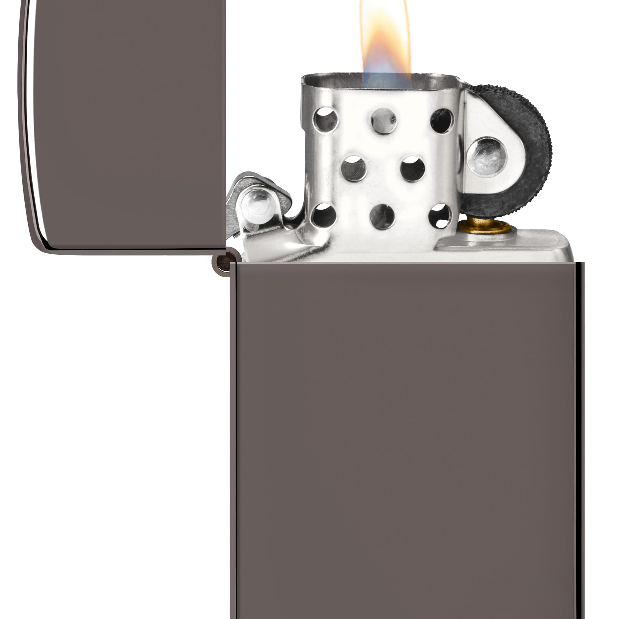 Zippo 20492 Slim Black Ice Lighter - Windproof Refillable Metal Lighter for Outdoor, Camping, Hiking & Everyday Carry (Perfect Gift for Smokers & Collectors)