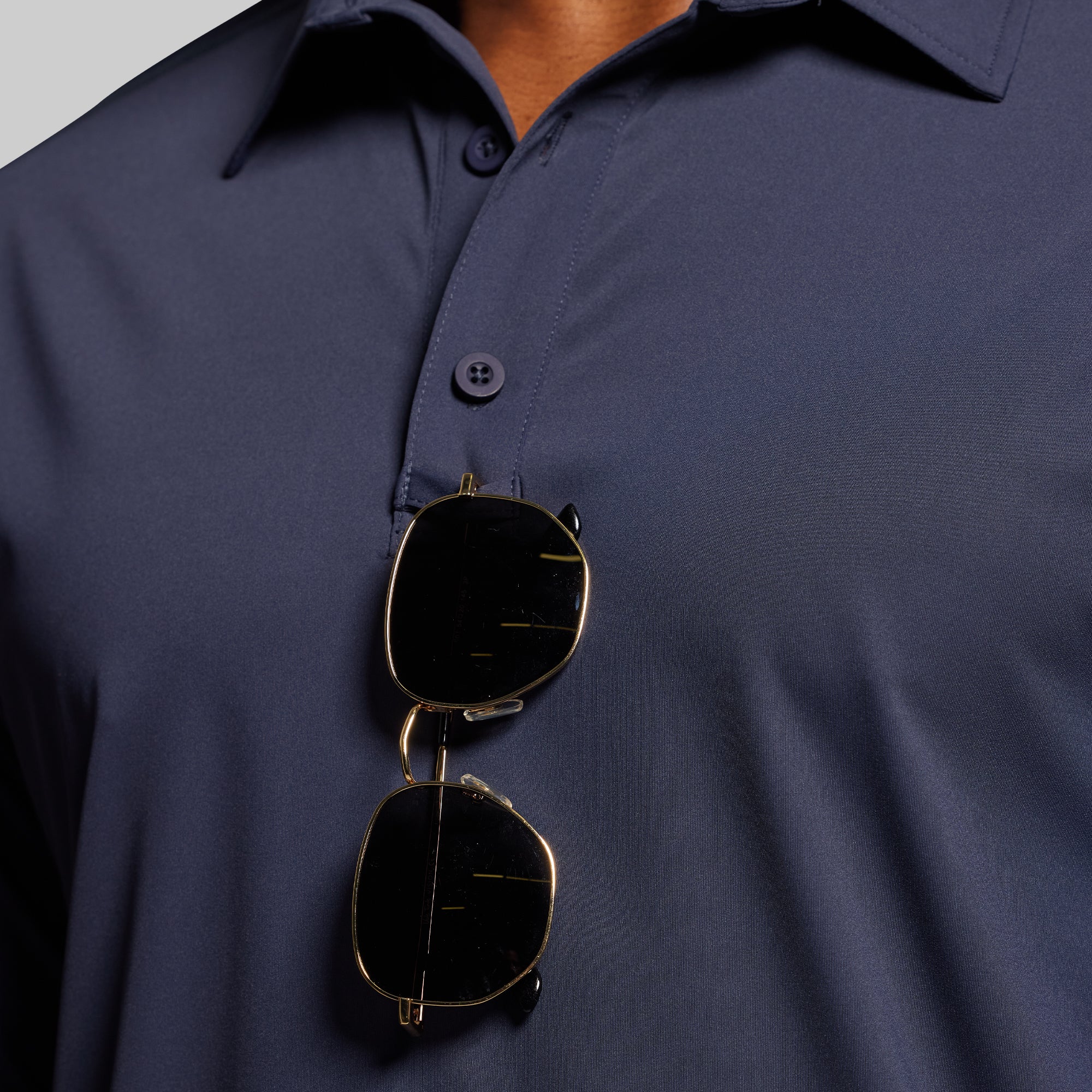 Men's Performance Tek Polo Shirt - Moisture Wicking, Breathable & UV Protection (BP Navy) - Perfect for Golf, Tennis & Casual Wear