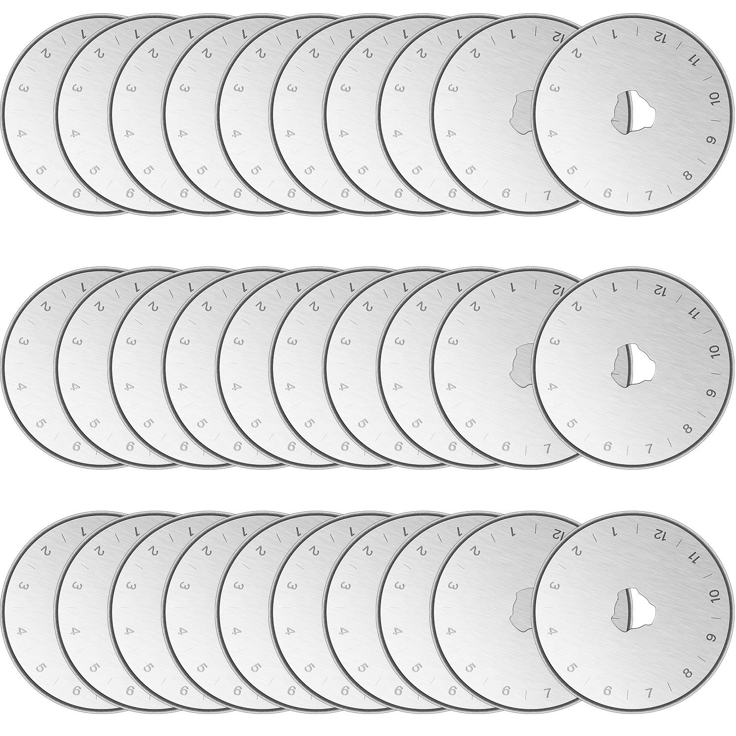 Mudder 30-Pack 45mm Rotary Cutter Replacement Blades - Premium Steel Fabric Cutting Blades for Quilting, Sewing, Scrapbooking & Crafting - Perfect for DIY Projects, Fabric Arts, and Paper Cutting
