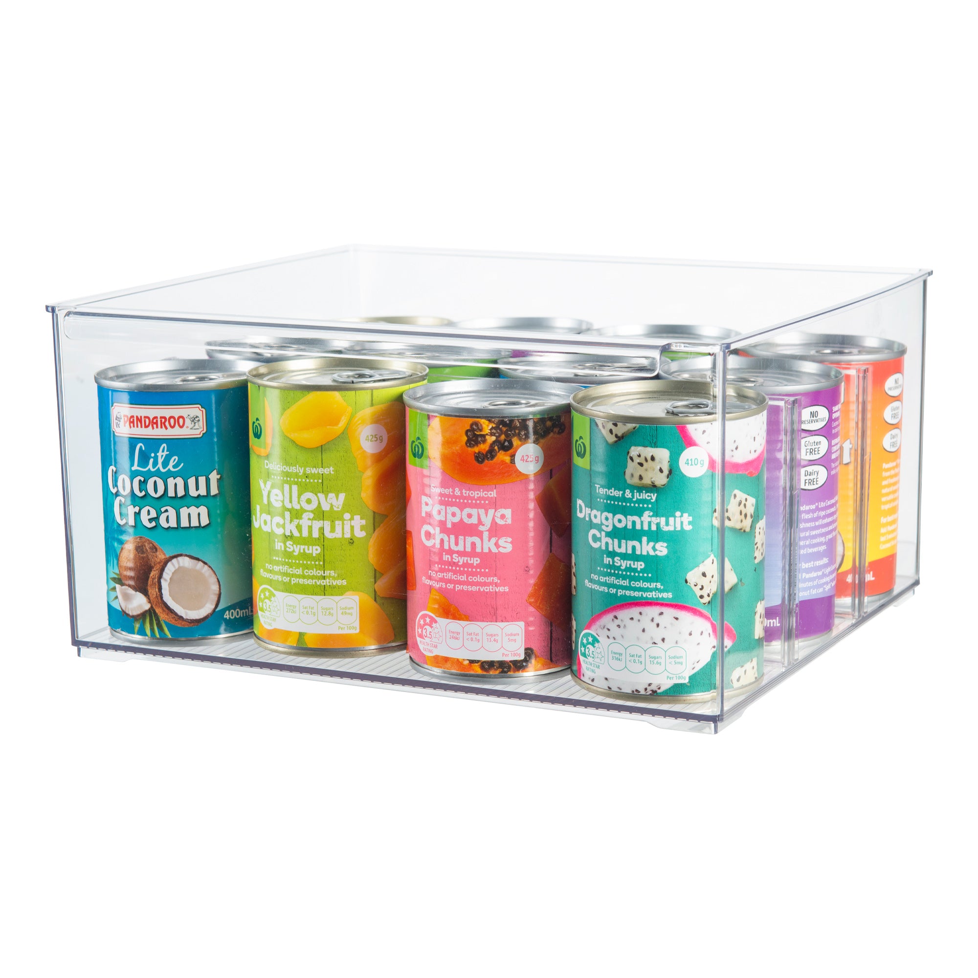 Stackable Pantry Storage Containers 6-Pack - Airtight Food Storage Bins for Kitchen Organization - Perfect for Dry Goods, Snacks, and Bulk Food Storage