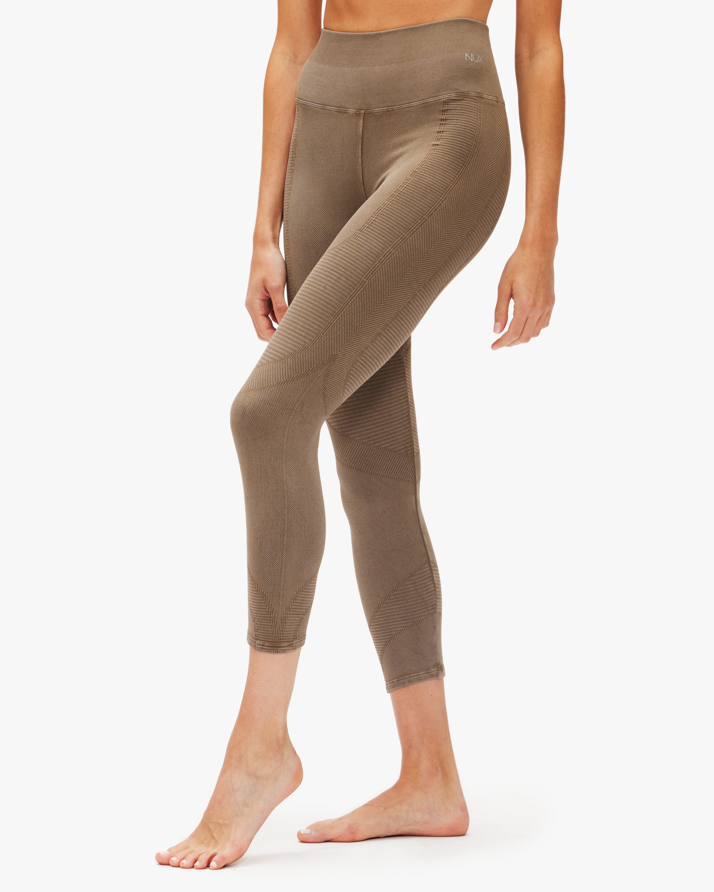 NUX One By One 7/8 High Waist Yoga Leggings for Women - Tummy Control Workout Pants - Gym, Running, Lounge & Everyday Wear