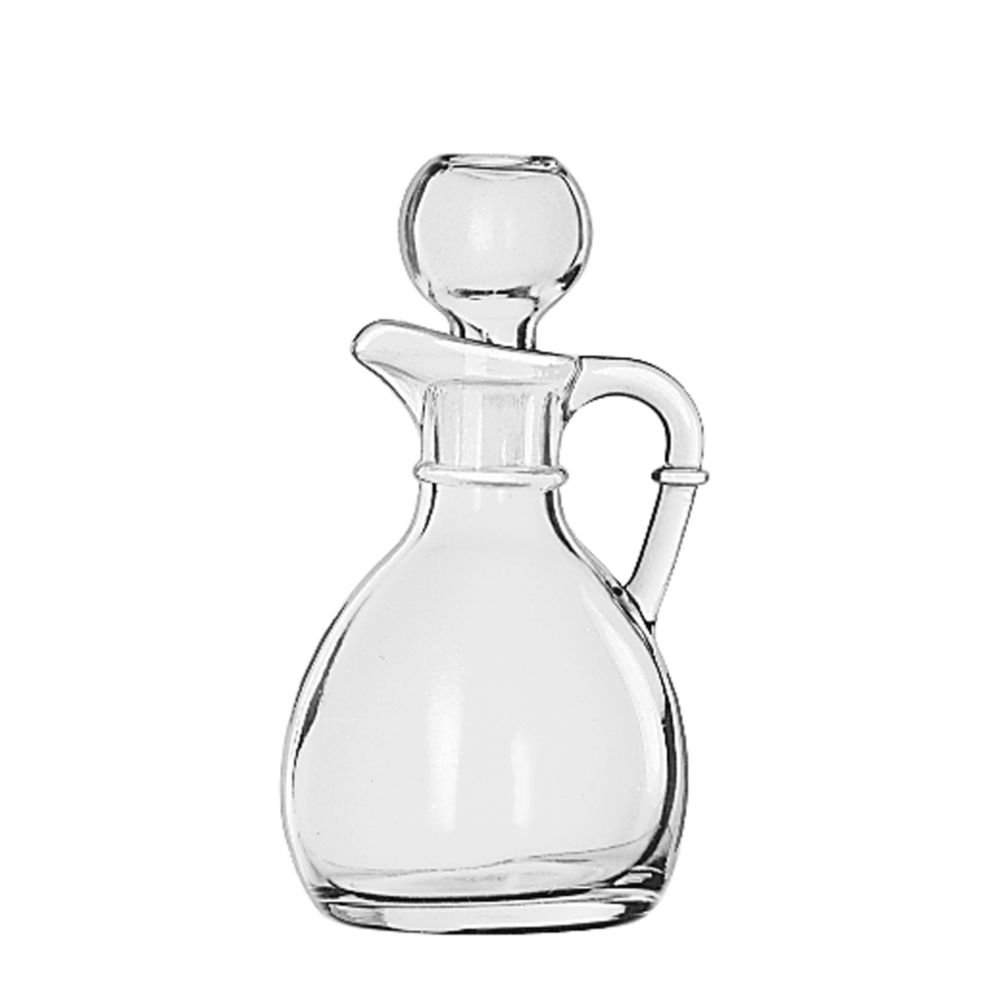 Libbey 6 Oz Glass Cruet with Stopper - Perfect for Olive Oil, Vinegar & Salad Dressing - Ideal for Kitchen, Dining & Gift Giving