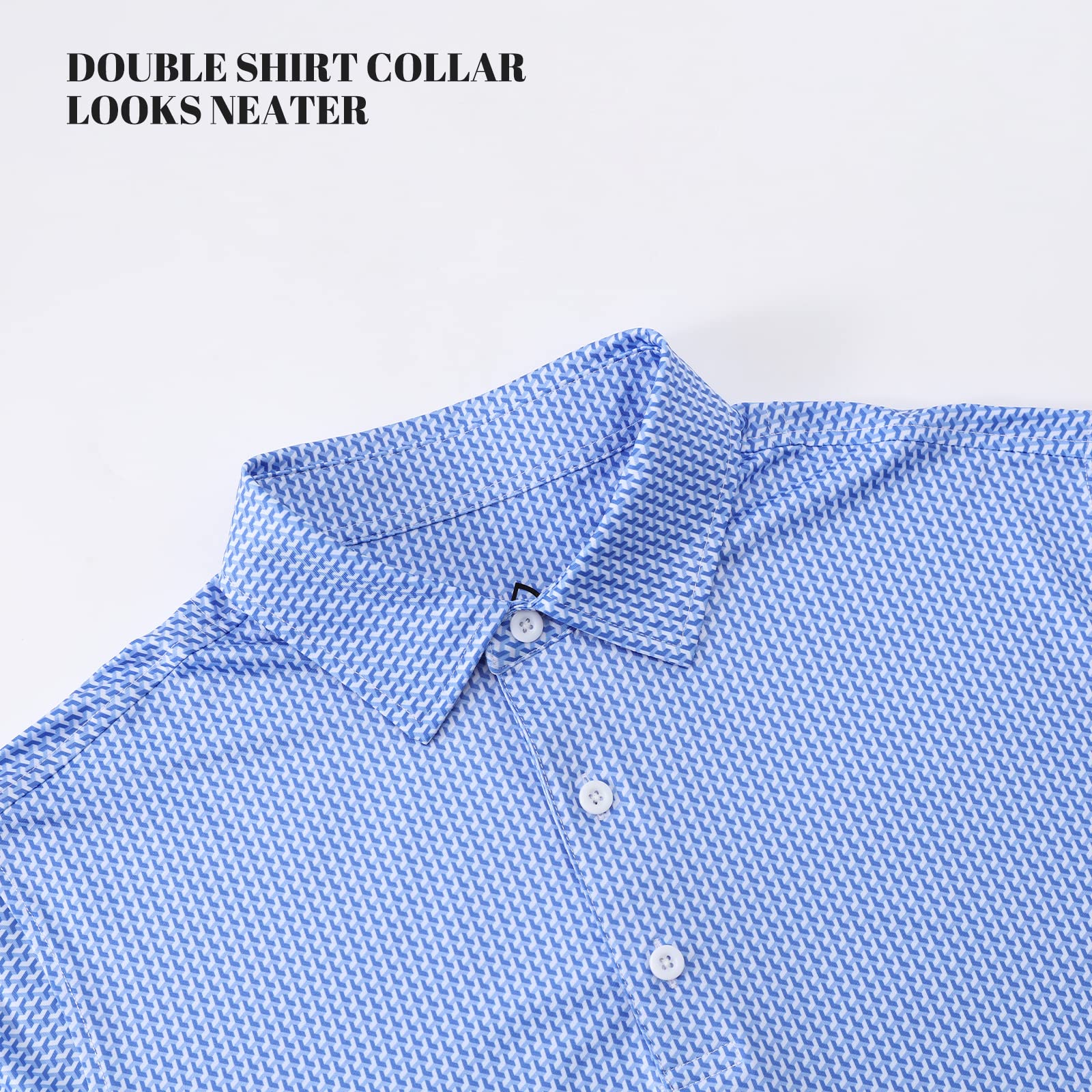 DEOLAX Men's Fashion Print Golf Polo Shirts - Quick Dry, Dry Fit, Short Sleeve Funny Golf Shirt for Men - Perfect for Golf, Casual Wear & Outdoor Activities