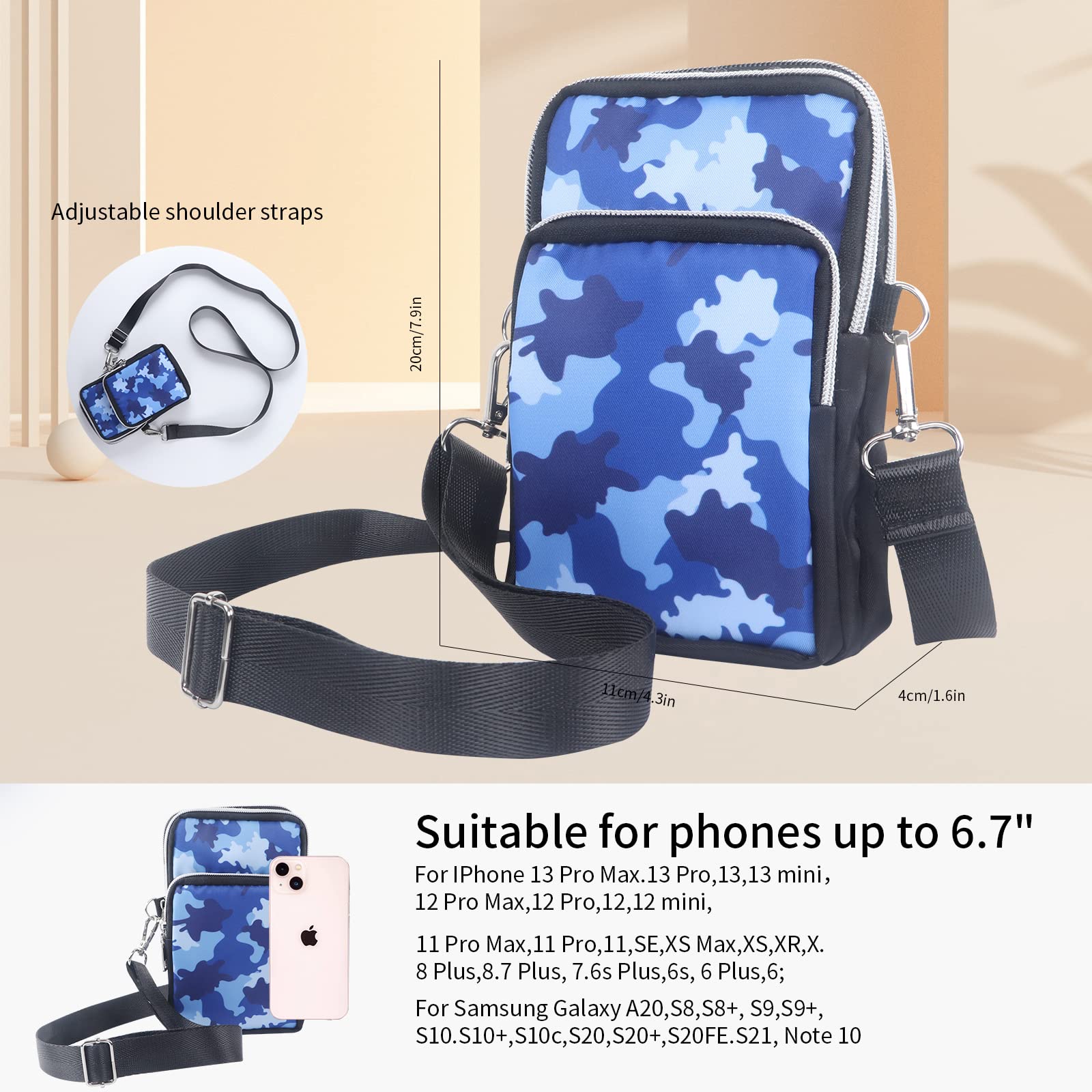 Crossbody Phone Purse for Women - Adjustable Shoulder Strap Wallet Bag - Perfect for Travel, Shopping & Everyday Use