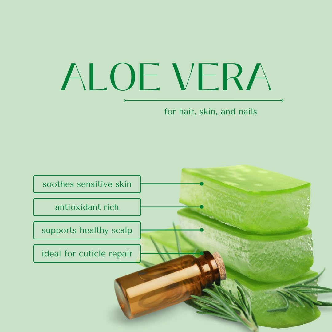 100% Pure Aloe Vera Oil - 4oz Bottle for Skin & Hair Care, Moisturizing & Soothing Treatment, Natural Beauty Essential