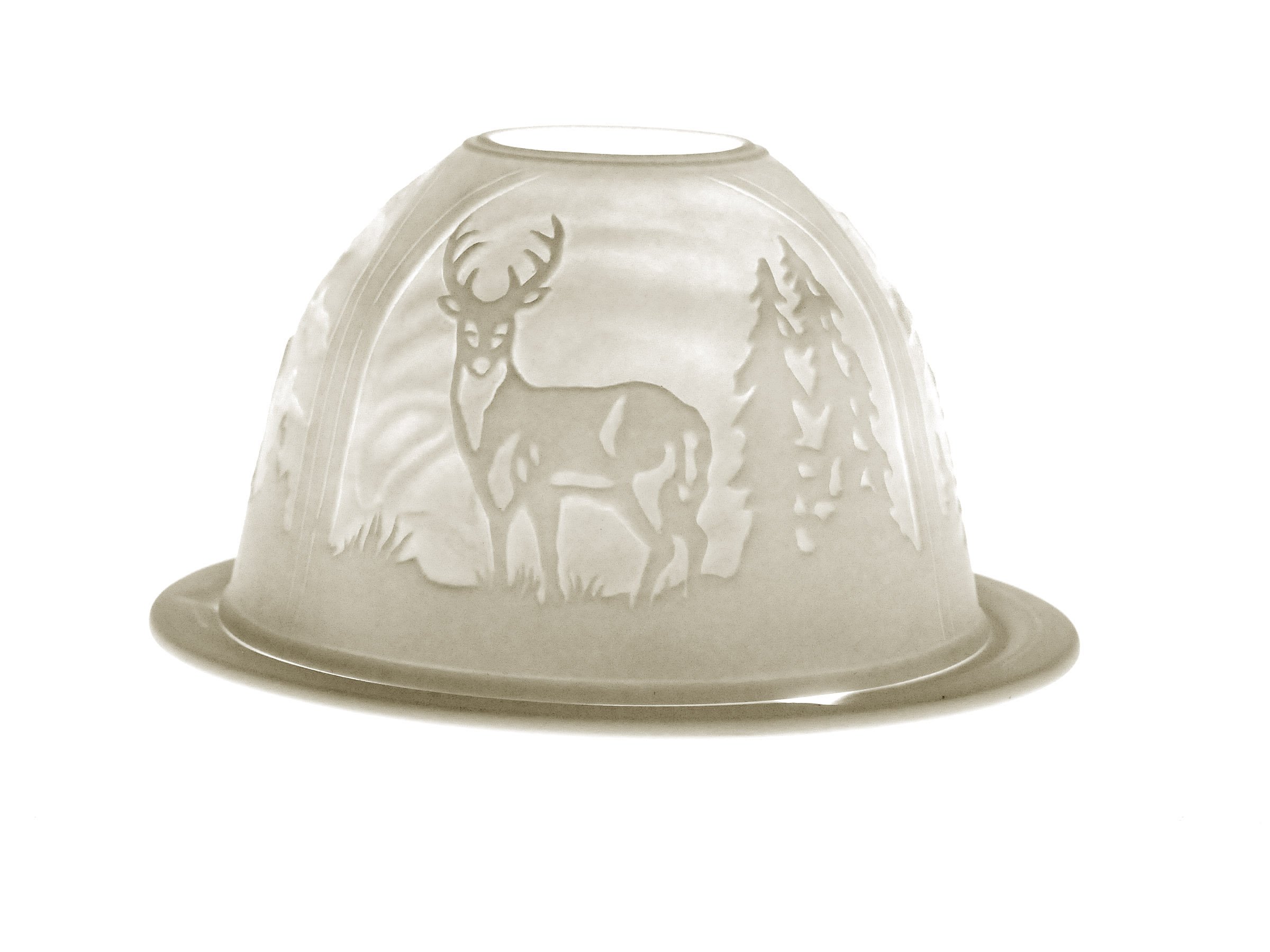 Deer Design Porcelain Dome Lights - Elegant Ceiling Lighting for Living Room, Bedroom, and Dining Room Decor