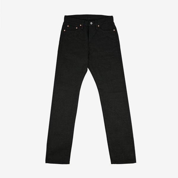 Iron Heart IH 888S SB 21oz Selvedge Denim Jeans - Medium/High Rise Tapered Cut, Non-Fade Super Black Raw Denim for Men | Durable Workwear & Casual Style
