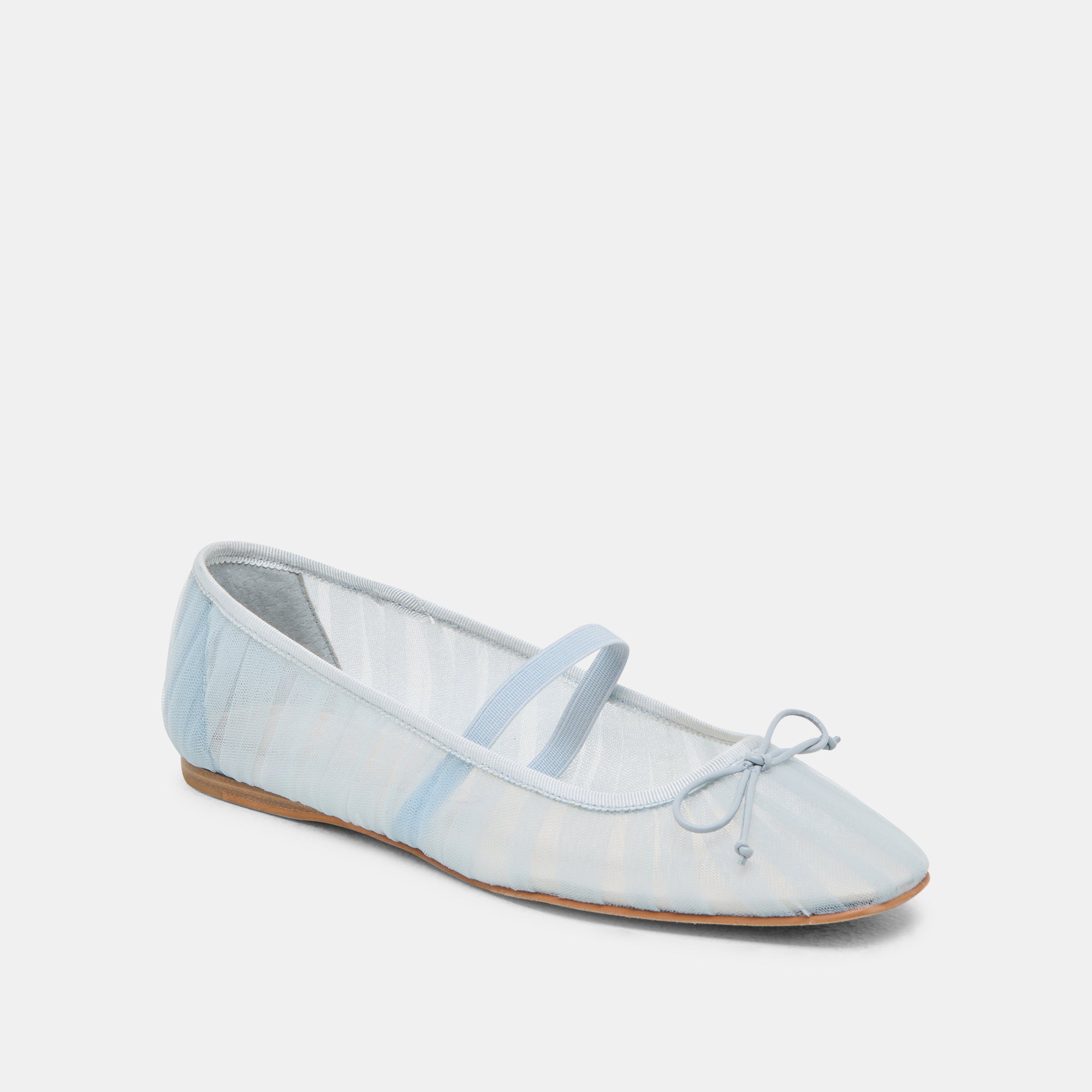 RAEVEN Women's Ballet Flats - Light Blue Tulle Shoes for Comfort & Style | Perfect for Weddings, Parties & Everyday Wear