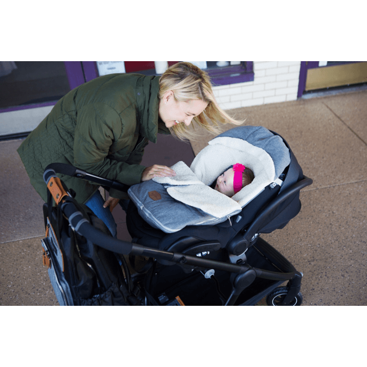 JJ Cole Urban Bundle Me Infant Car Seat Cover - Soft & Warm Winter Car Seat Liner for Babies - Perfect for Strollers, Car Seats, and Outdoor Adventures