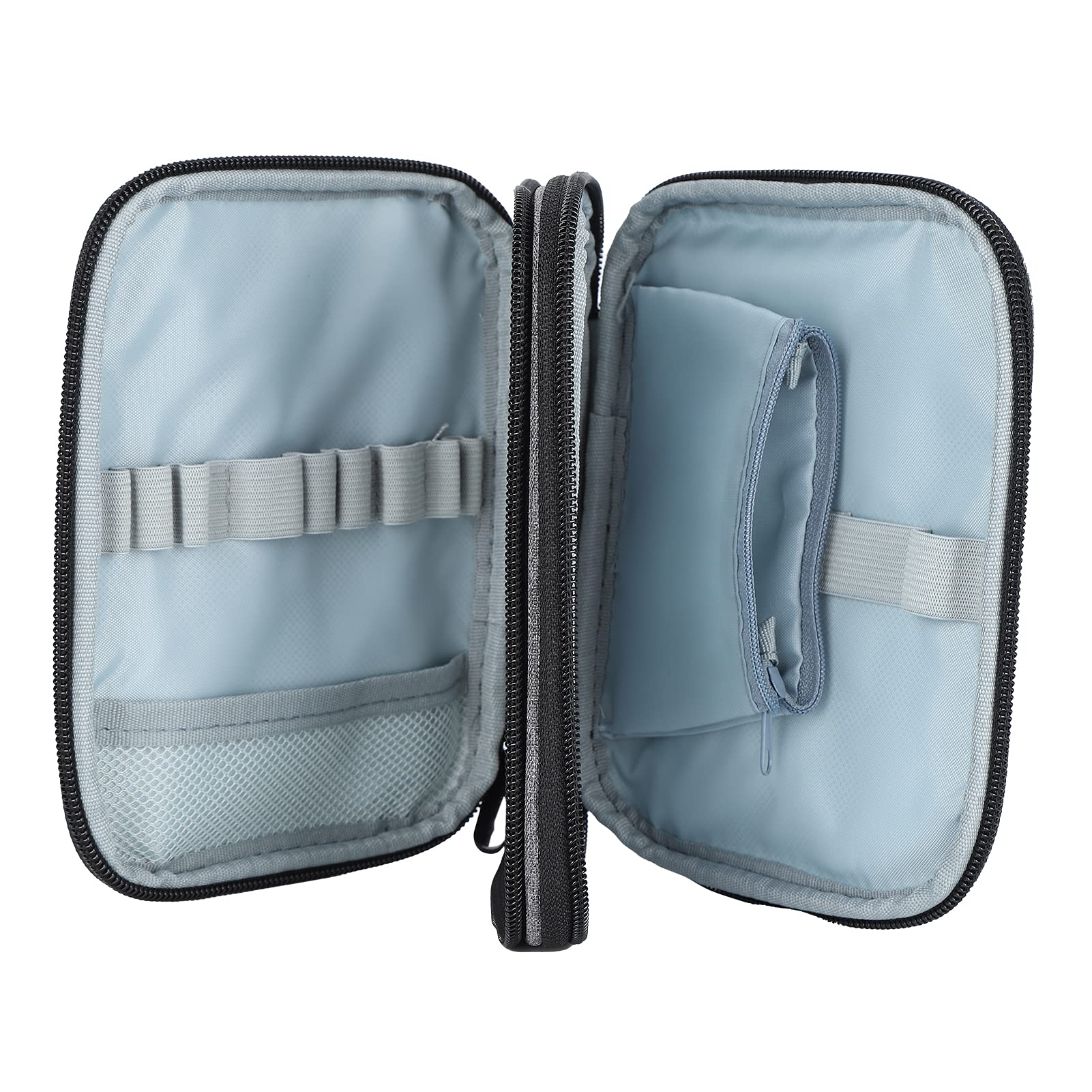 Crochet Hook Case - Portable Travel Storage Bag with Zipper & Web Pocket for Knitting Needles & Accessories | Organize Yarn Tools for Home, Travel & Craft Projects