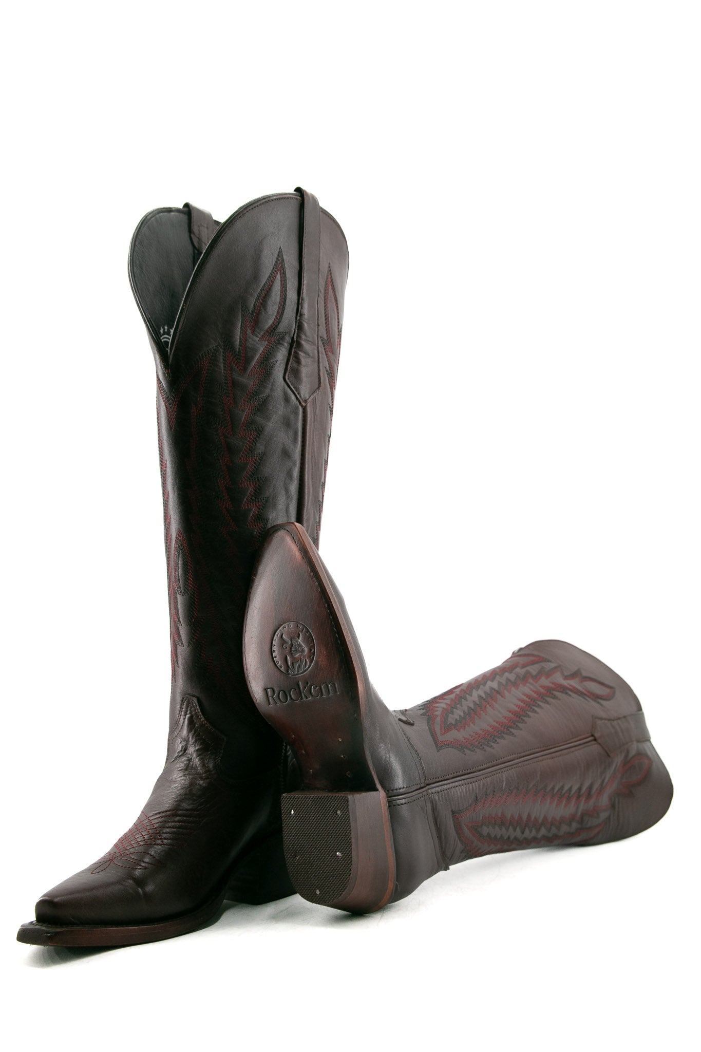 Valentina Tall Wide Calf Snip Toe Cowgirl Boots for Women - Comfortable Western Riding Boots for Country Dancing & Outdoor Adventures