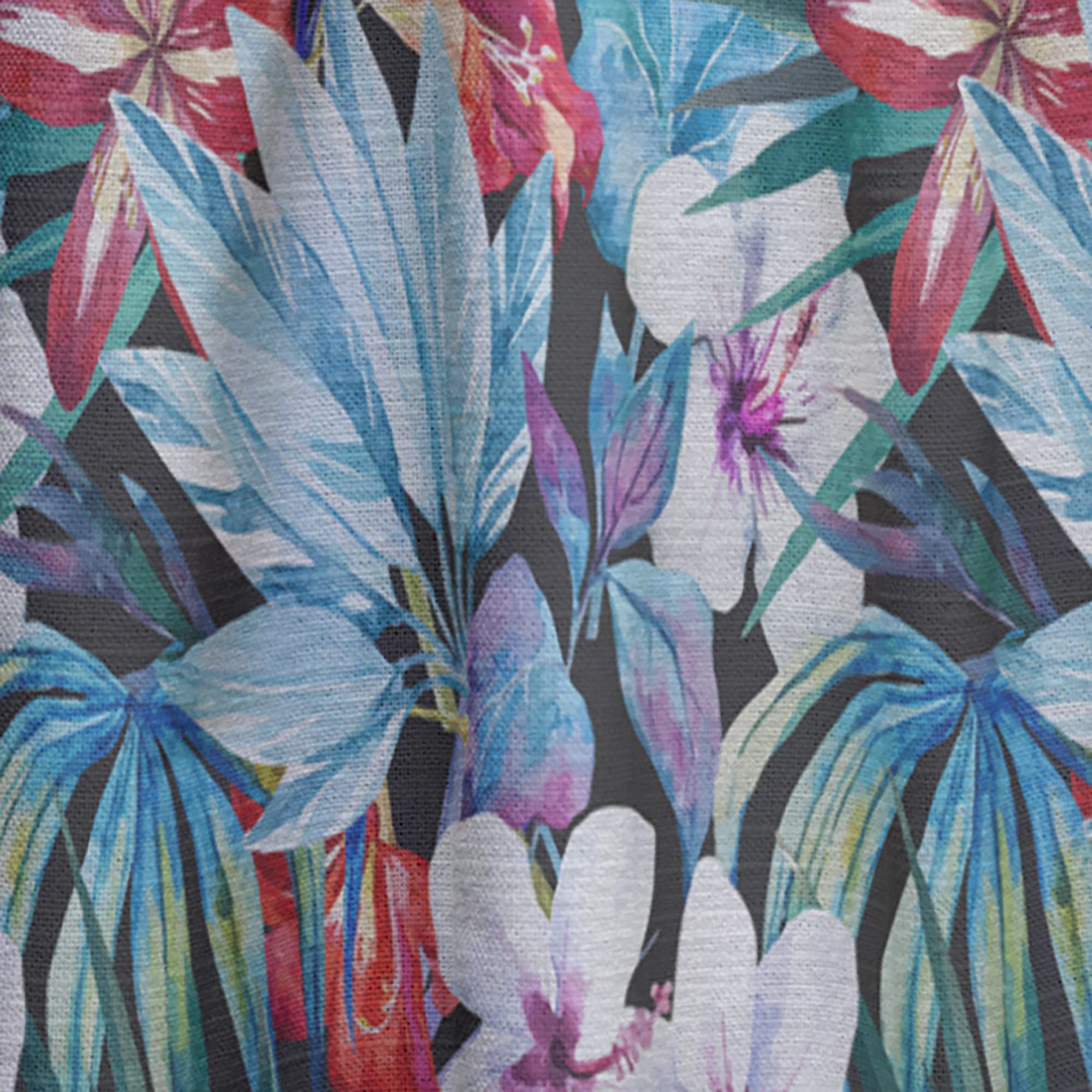 DesignQ 'Blossoming Lilies and Hibiscus' Thermal Insulated Curtains - Single Panel 52x95 Inches - Elegant Window Drapes for Bedroom & Living Room - Perfect for Home Decor, Privacy & Temperature Control