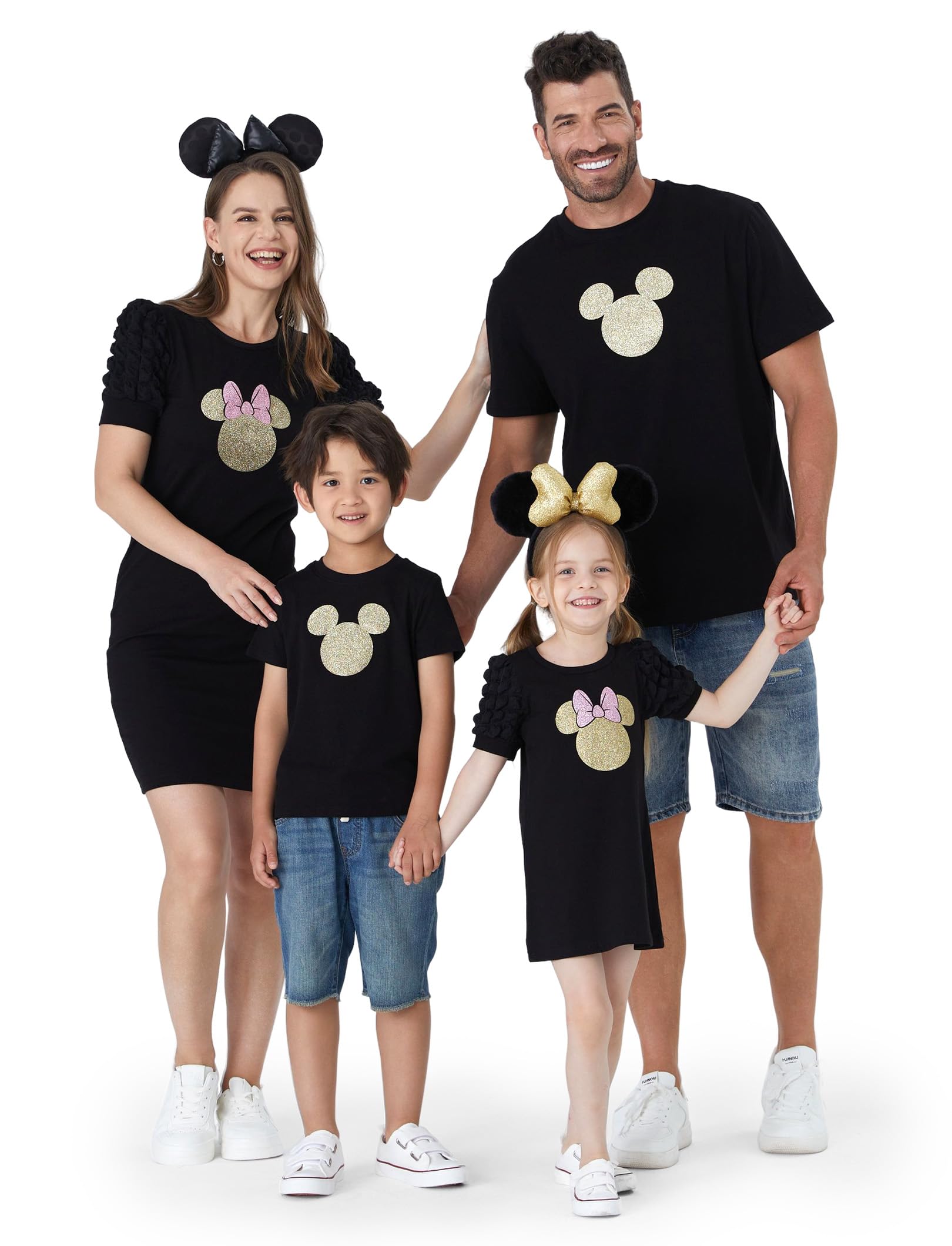 Disney Mickey and Friends Family Matching Outfits - Mommy and Me Dresses, Short Sleeve T-Shirt & Bodycon Dress Set for Women & Kids | Perfect for Family Photos, Theme Parks & Matching Outfit Ideas