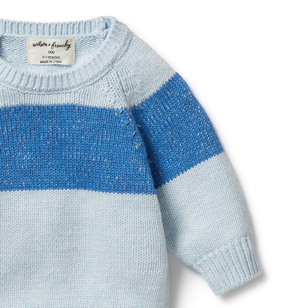 Bluebell Knitted Stripe Jumper Women's Casual Sweater - Cozy Winter Pullover for Outfits, Office & Weekend Wear