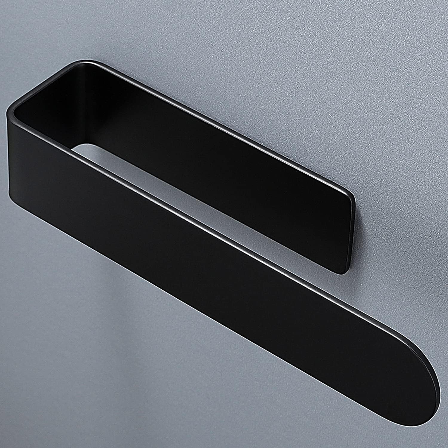Taozun Black Self-Adhesive Stainless Steel Towel Holder Bar - 2 Pack Bathroom & Kitchen Towel Rack for Hand, Dish, and Tea Towels - Perfect for Small Spaces, Apartments, and RVs